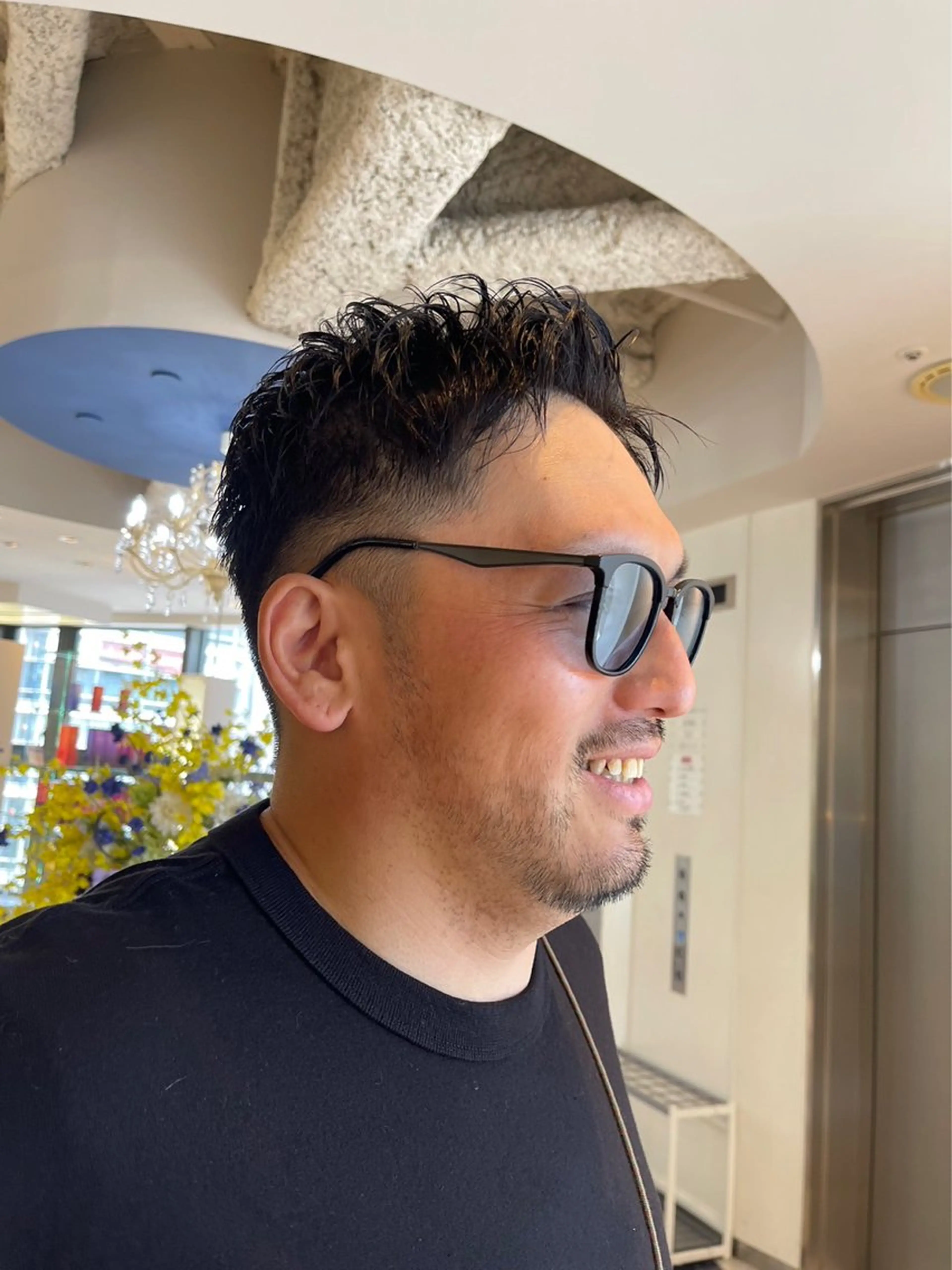 メンズ アップバング 刈り上げ ラシェンテ居留地所属・鶴﨑 美優亜のヘアスタイル