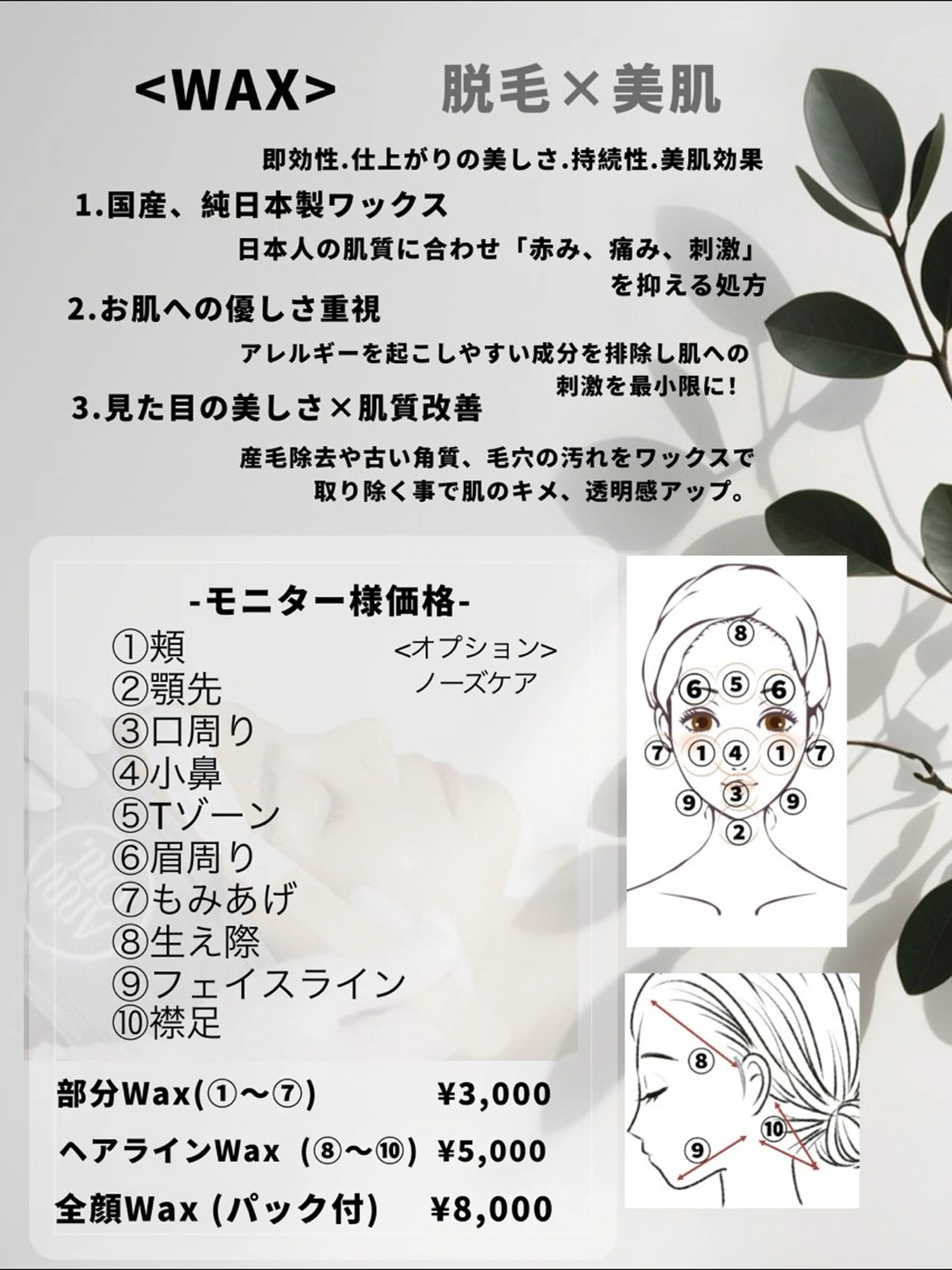 部分のWax毛穴引き締め。小鼻や頬など気になってた毛穴がごっそり！美肌！(メンズ様も大歓迎)の写真