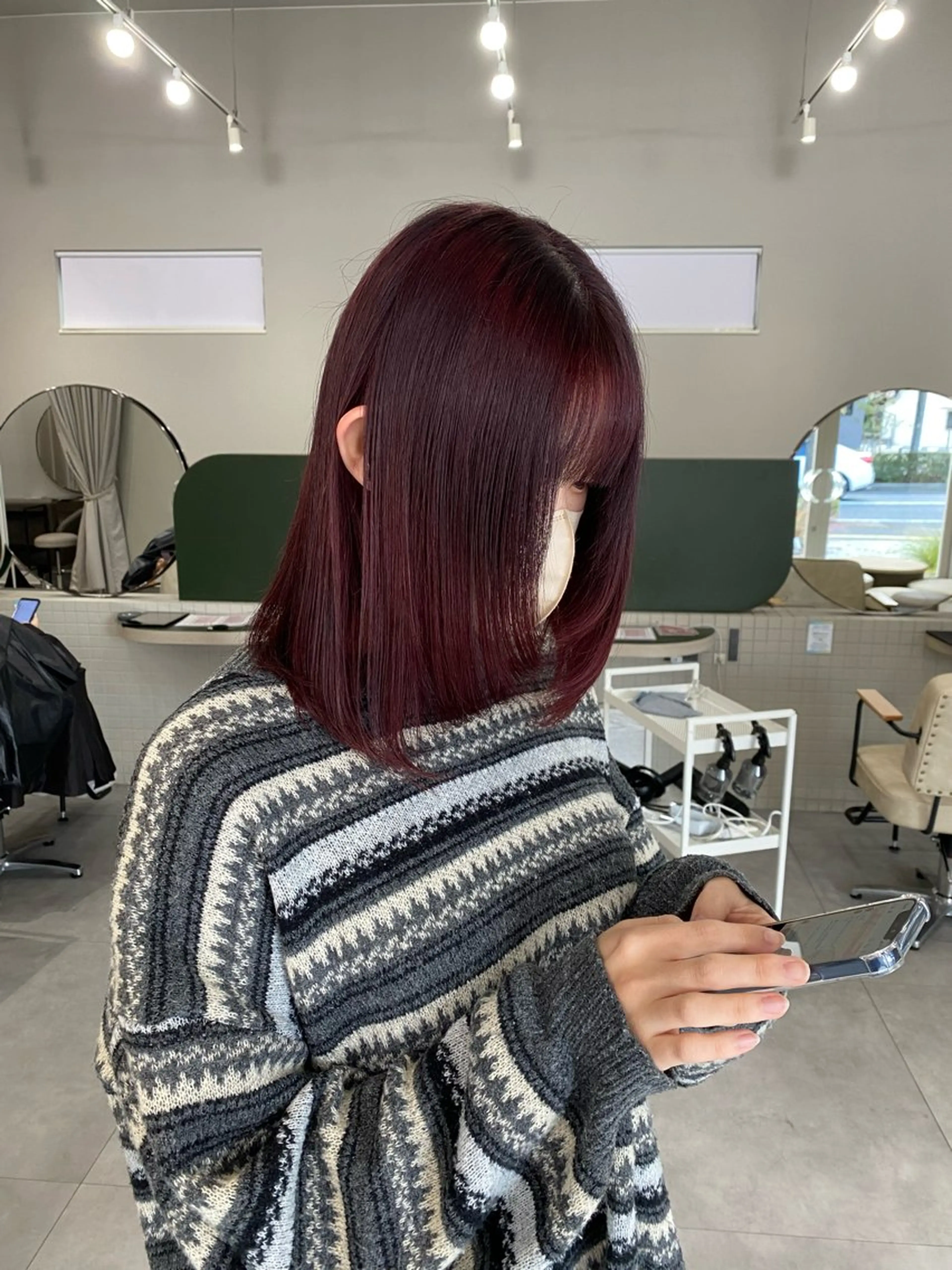 ミディアム カラー カット 中村 心春のヘアスタイル