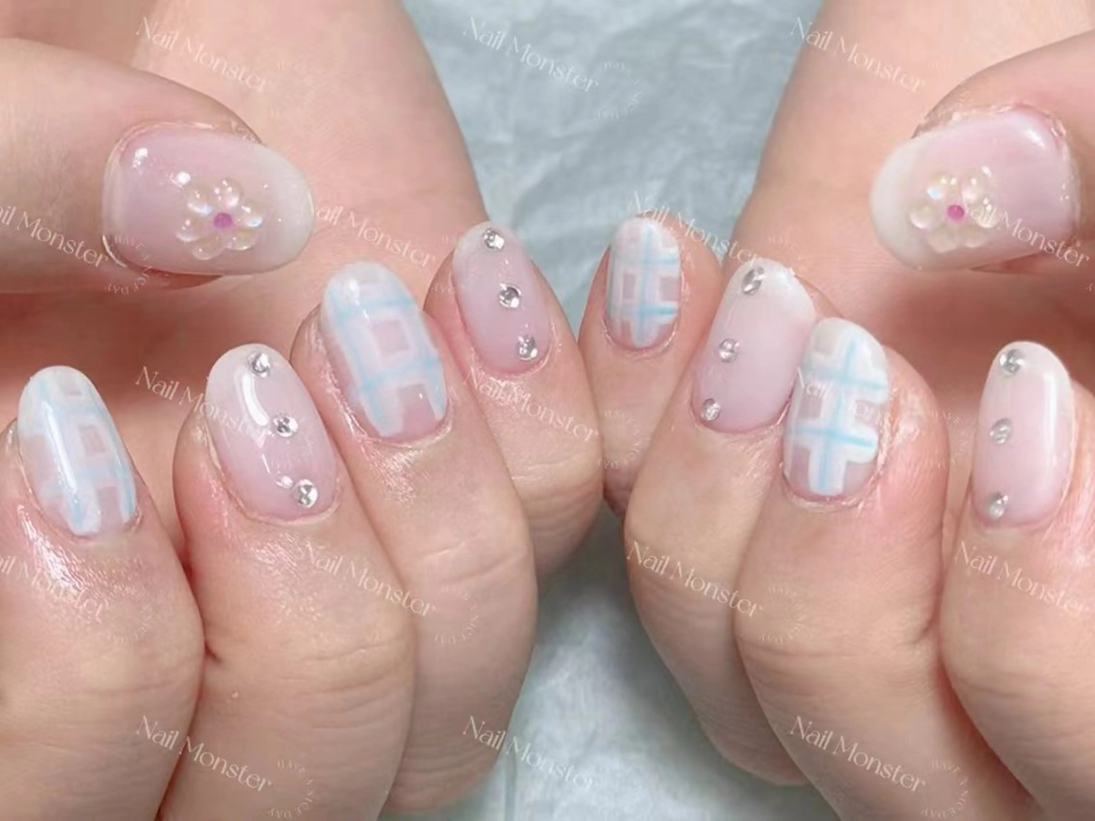 ネイル アートネイル オーロラネイル ガーリー キラキラネイル 韓国ネイル DIAMOND Nail🥇のネイルデザイン
