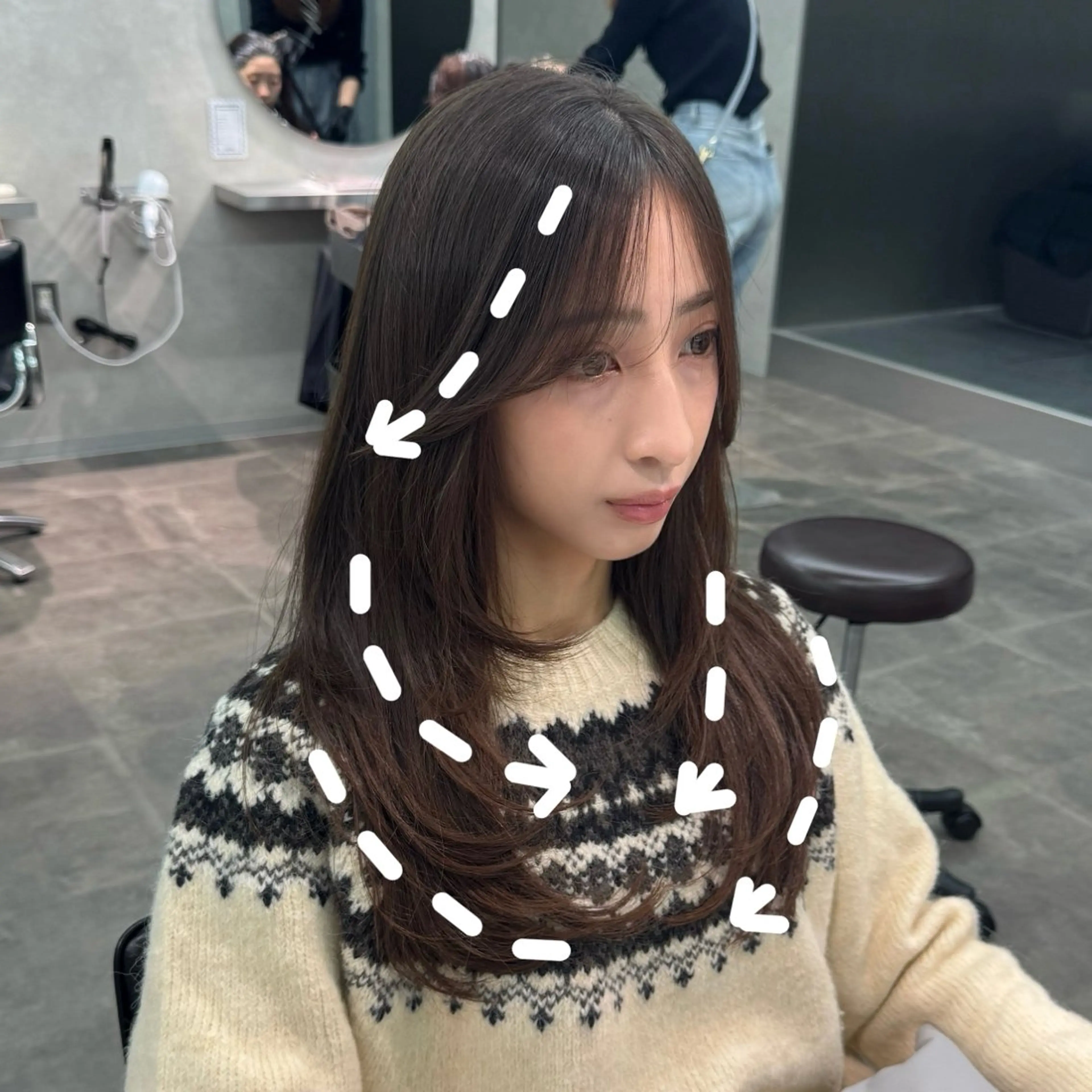 セミロング カット トリートメント 韓国特化🇰🇷千葉 /レイヤーカット竜生のヘアスタイル