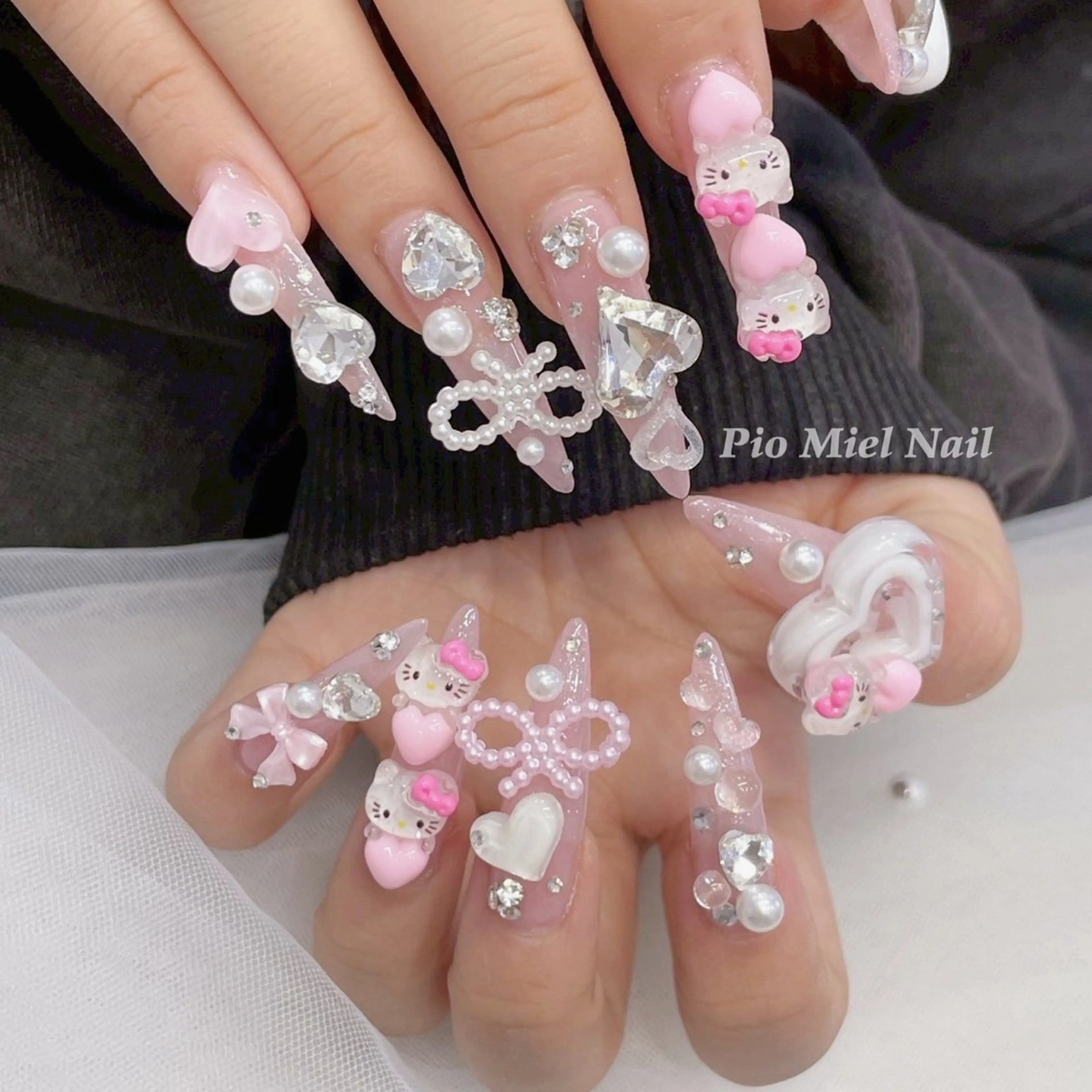 ネイル フレンチネイル 韓国ネイル マグネットネイル ニュアンスネイル ワンカラーネイル ハンドネイル Pio Mielのネイルデザイン