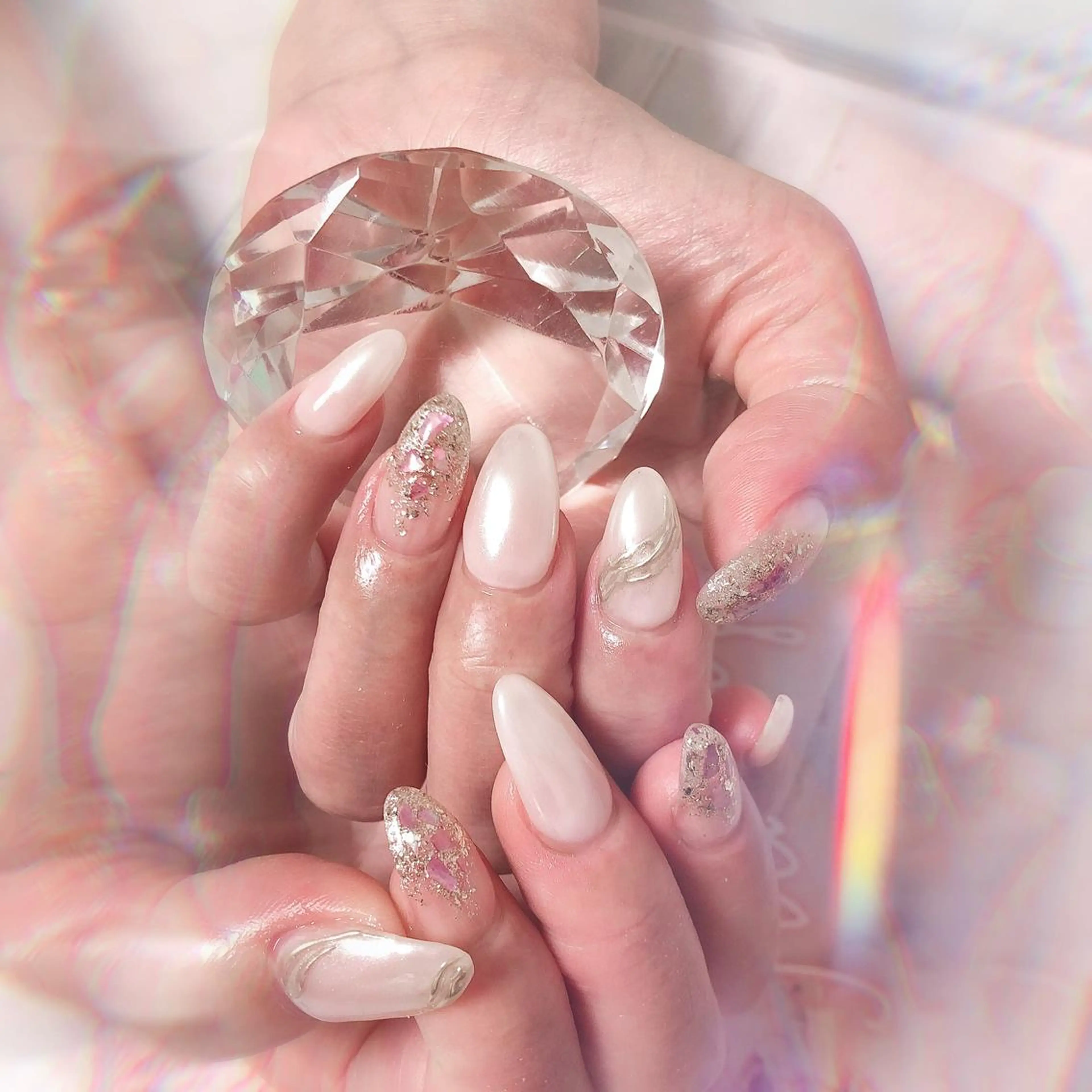セミロング ネイル ハンドネイル ハンドケア 💎ビューティサロン 湘南　RIRAN💎のネイルデザイン