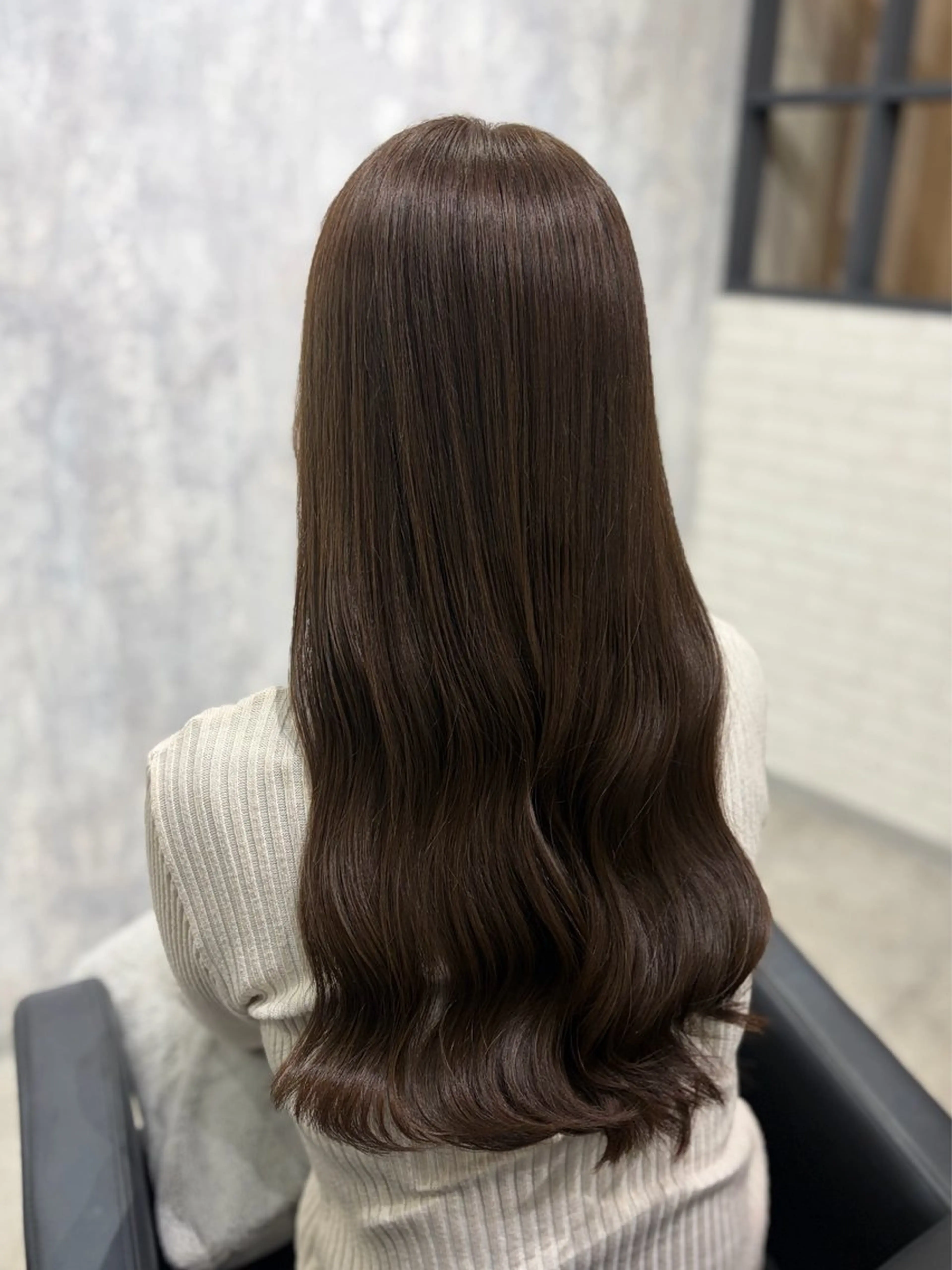ロング カラー ベージュカラー 透明感カラー オリーブベージュ カット ヘアカラー トリートメント shiori/透明感 /顔周り/髪質改善のヘアスタイル