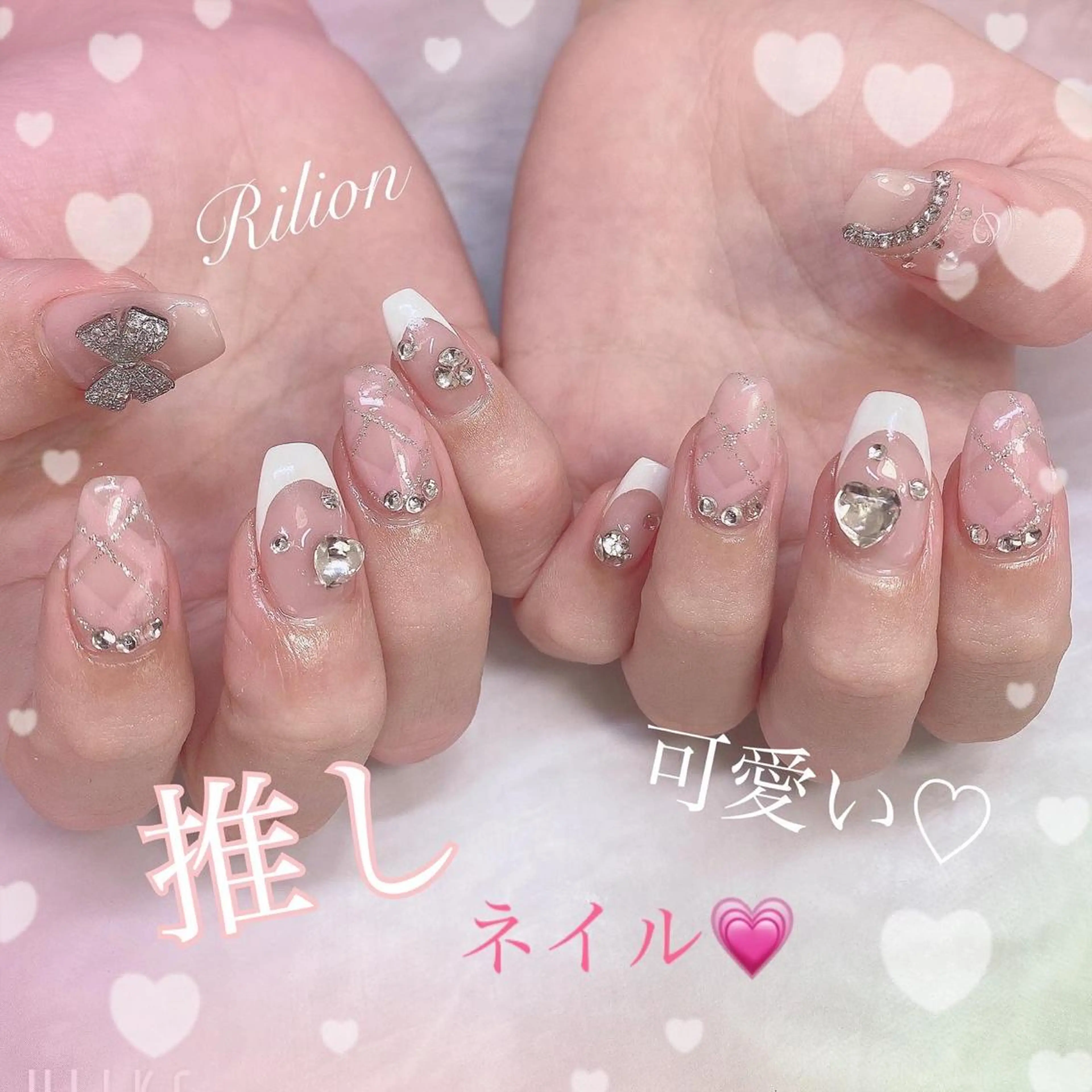 ネイル ハンドネイル RiLion💗 Risa🦋💜のネイルデザイン