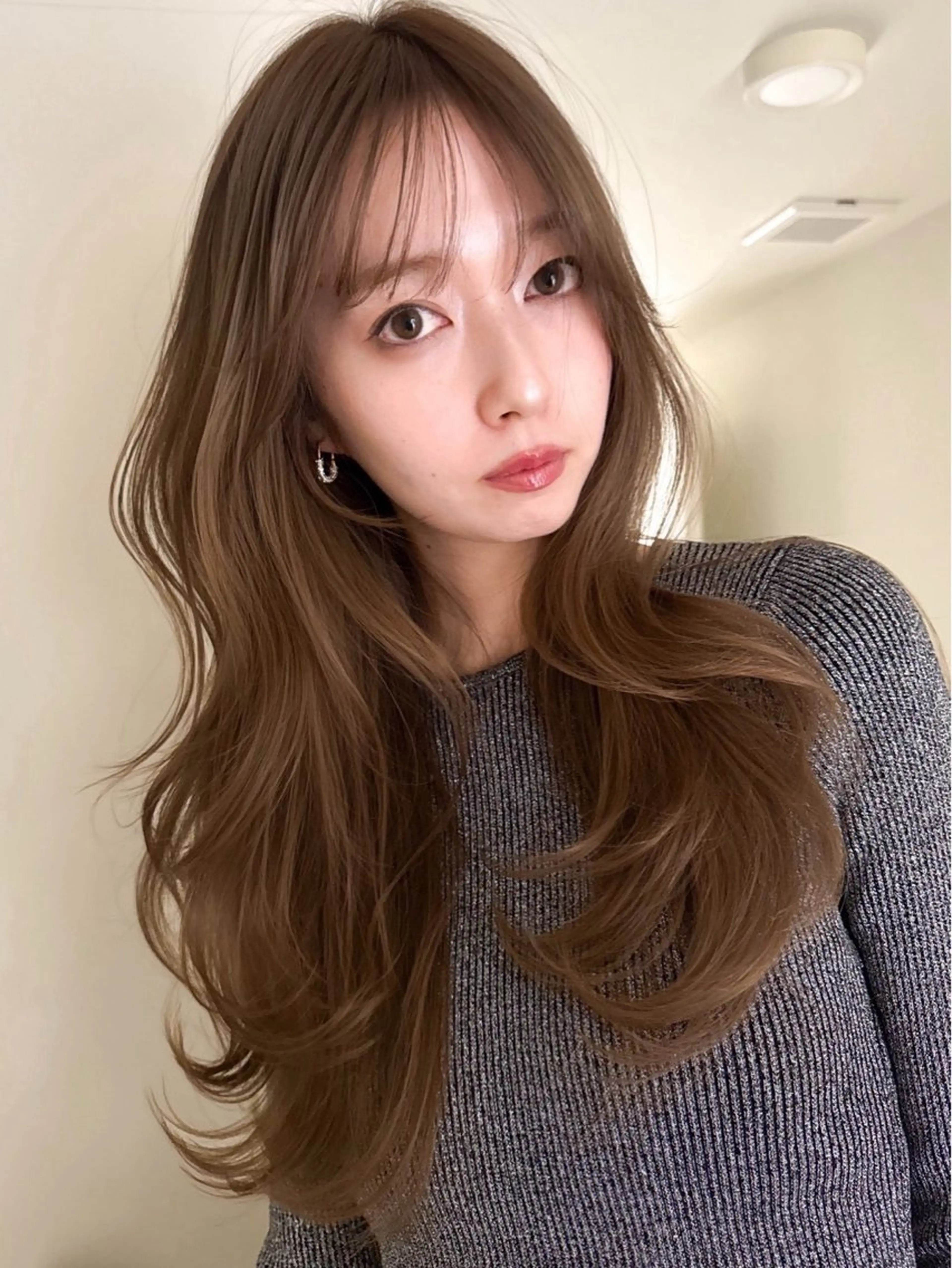 ロング カラー カット ヘアカラー トリートメント Amaretto かなのヘアスタイル