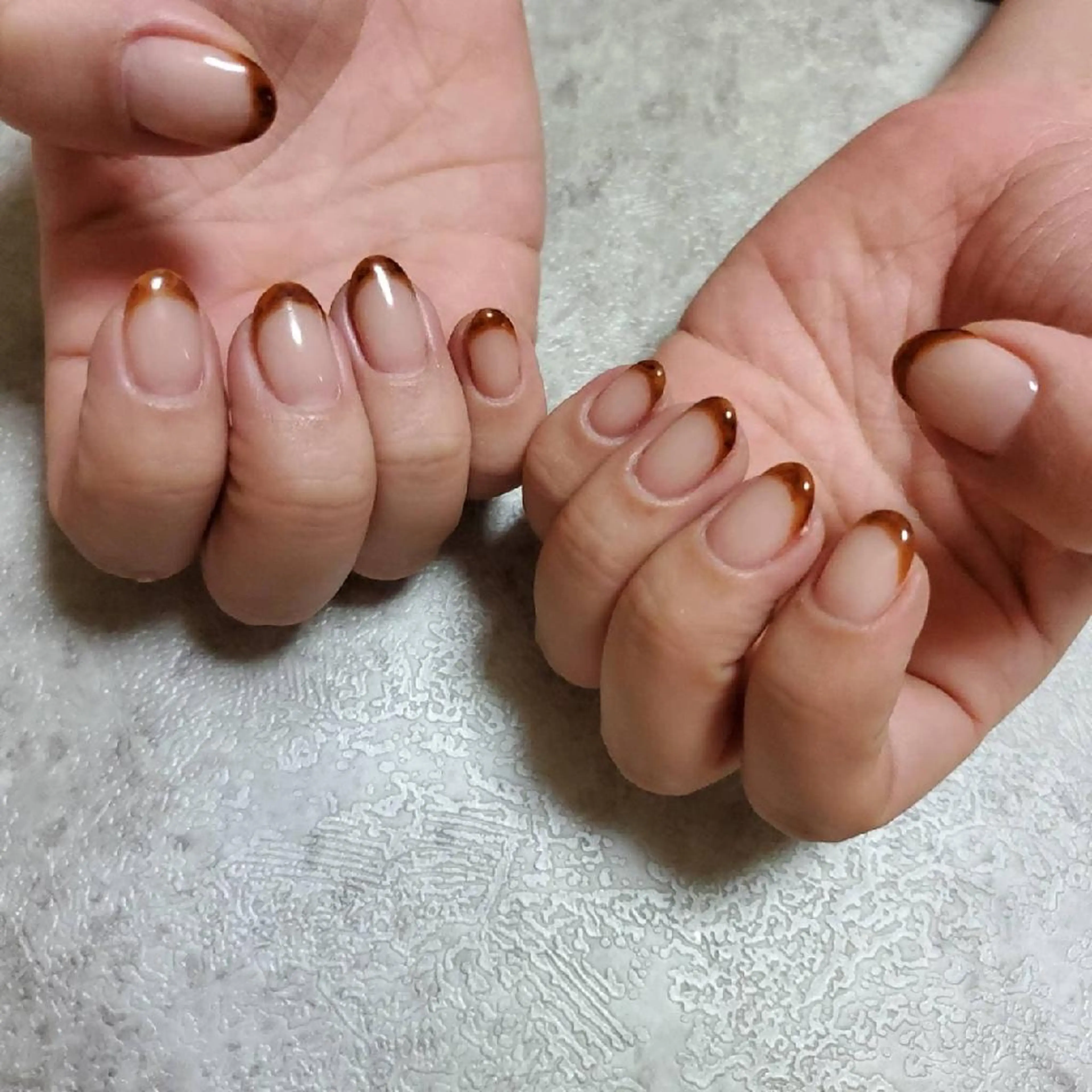 ネイル べっ甲ネイル フレンチネイル ハンドネイル Charm nailのネイルデザイン