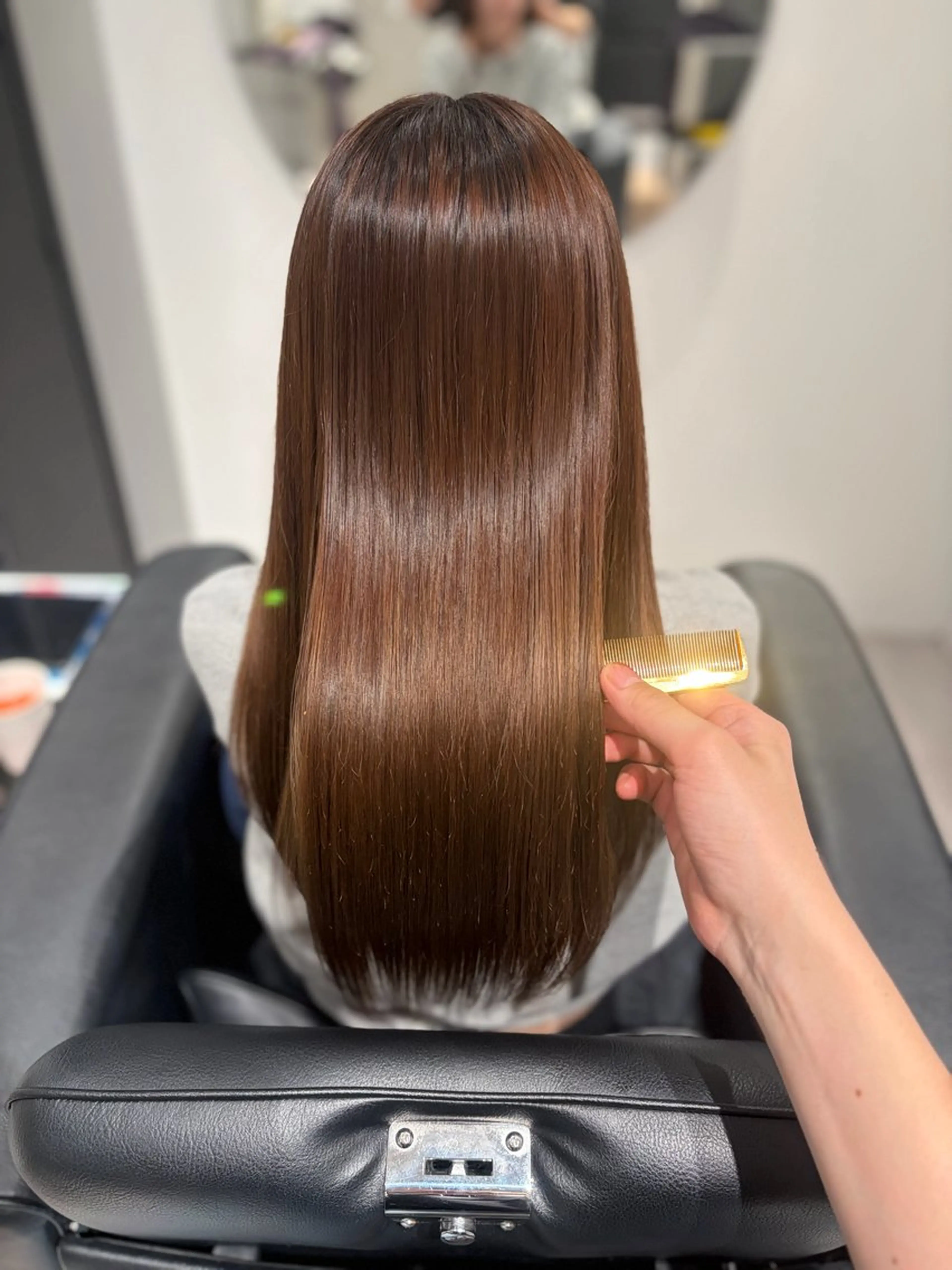 ロング カット 縮毛矯正 トリートメント 高取大将 /髪質改善/艶髪のヘアスタイル