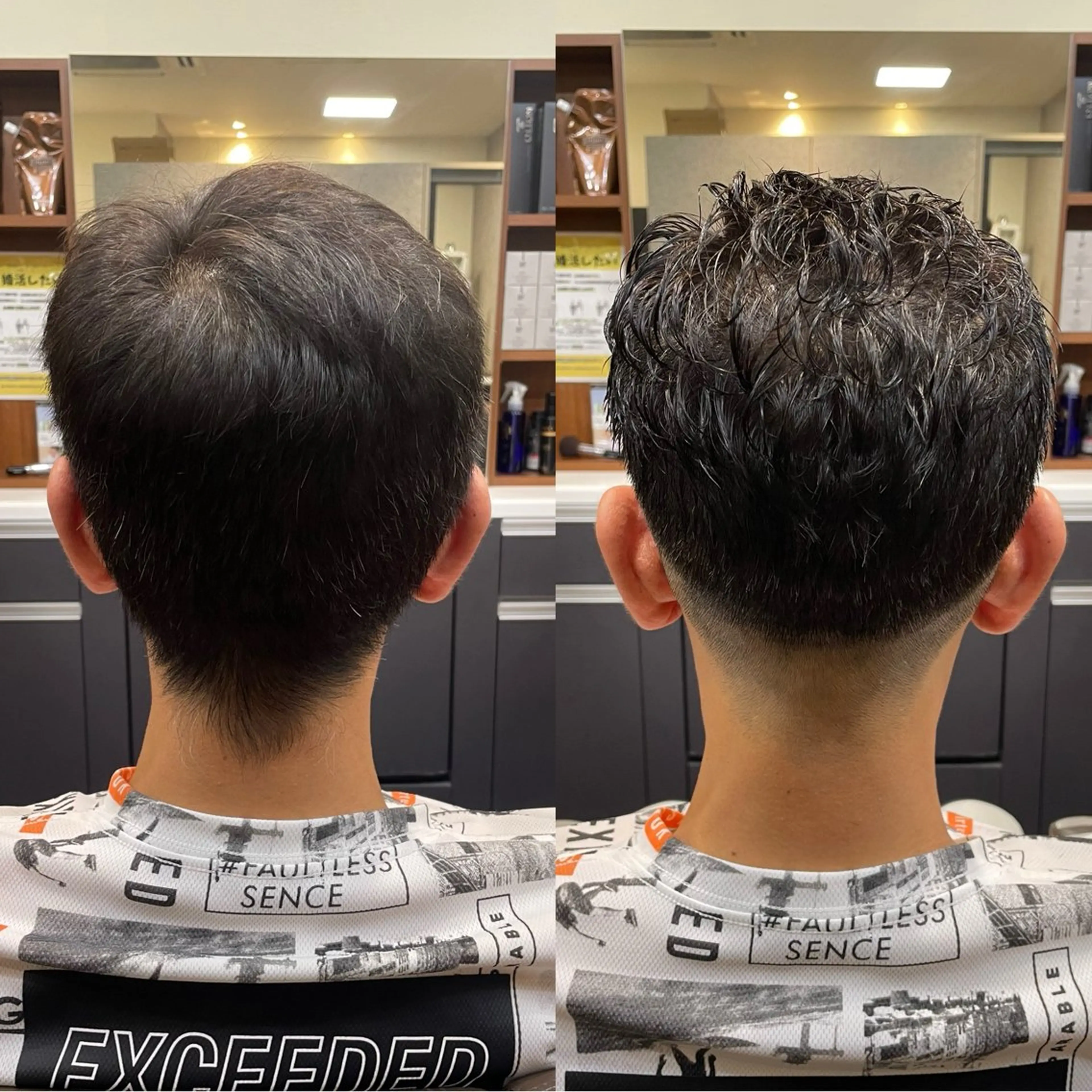 ショート パーマ メンズ カット パーマ トレサンパ所属・💈トレサンパ 💈金山駅✂︎愛実のヘアスタイル