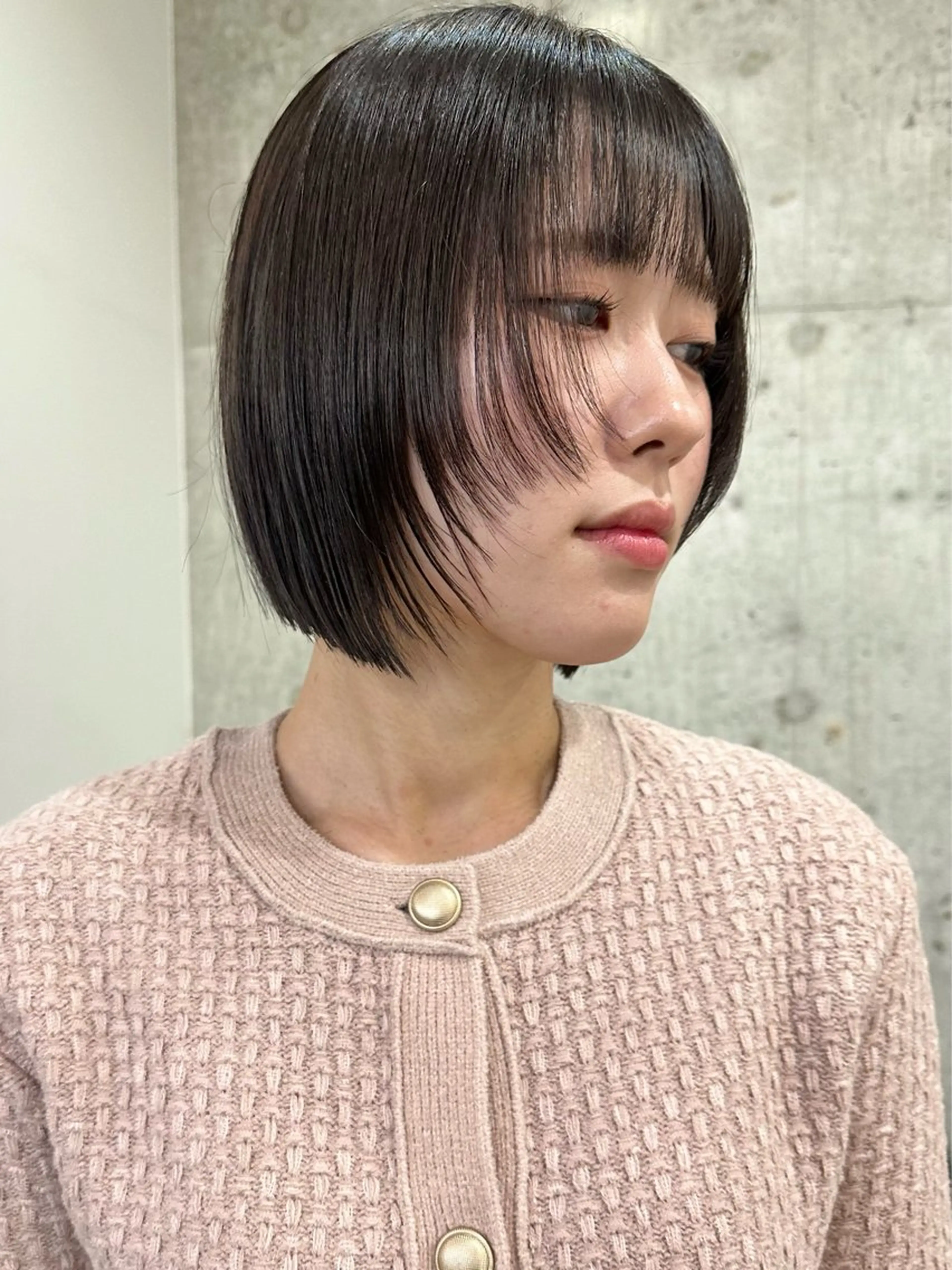 ショート 切りっぱなしボブ/ デザインカラー店長のヘアスタイル