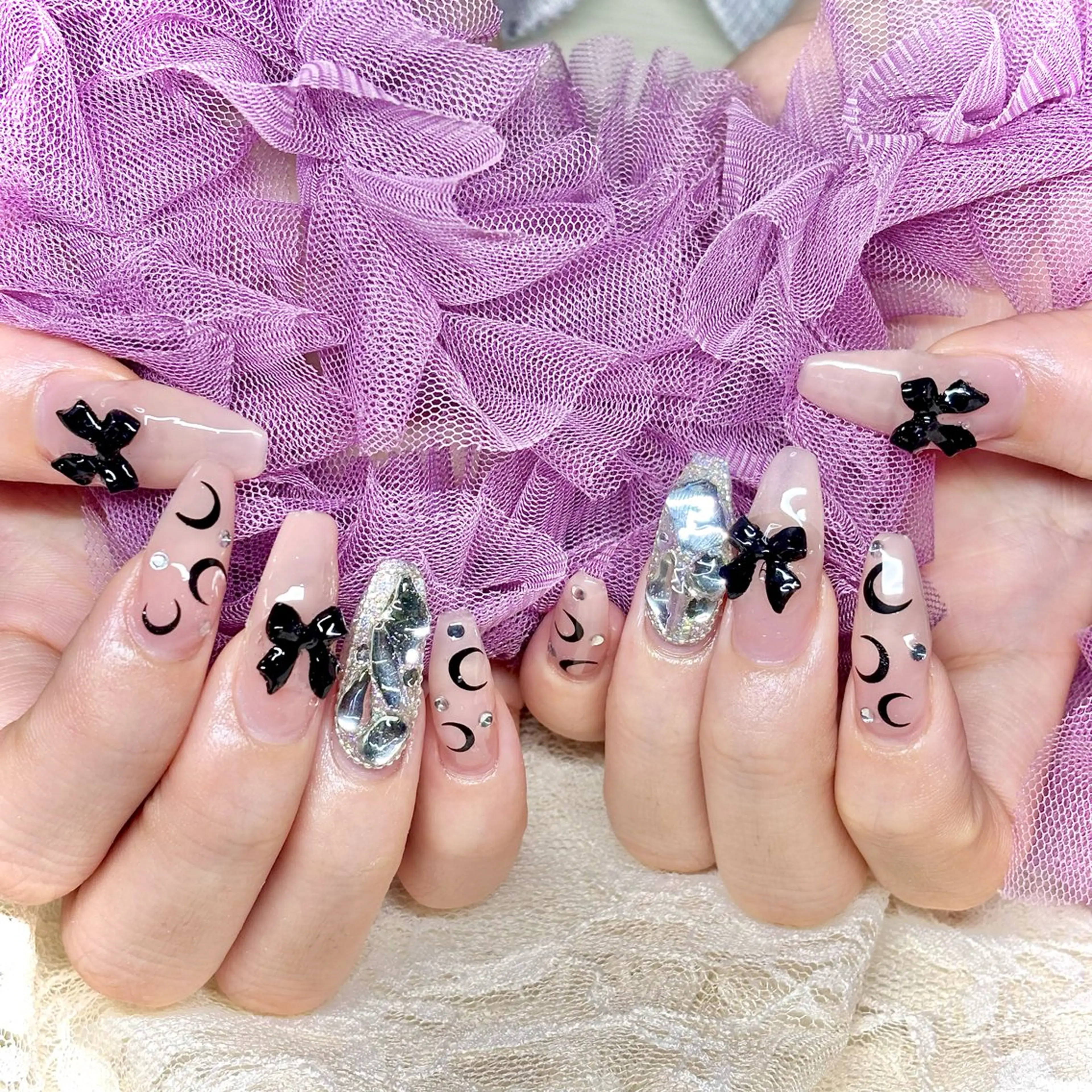 ネイル スカルプネイル 冬ネイル miminon 自宅ネイルサロンのネイルデザイン