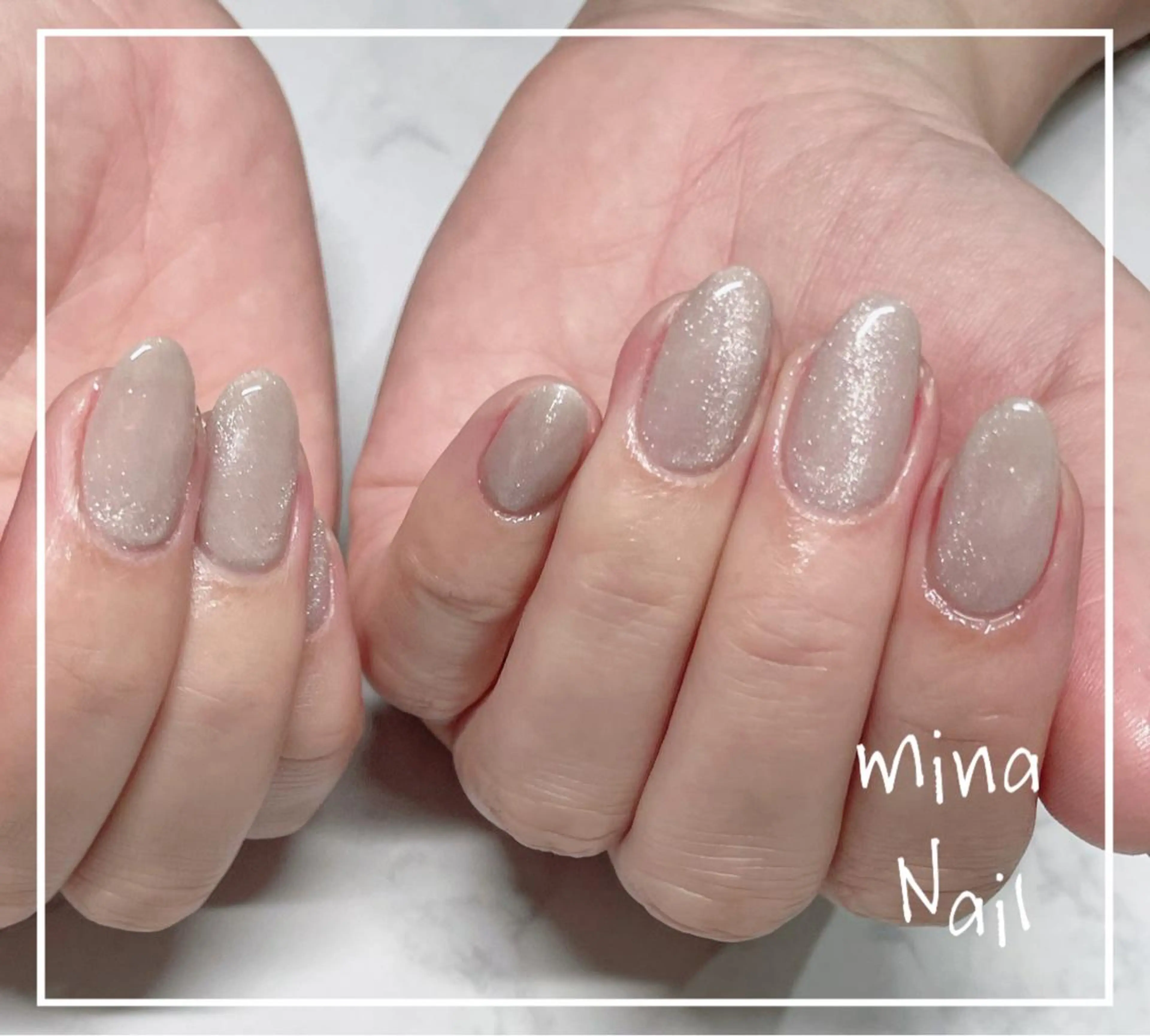 ネイル キラキラネイル マグネットネイル ワンカラーネイル mina Nailのネイルデザイン