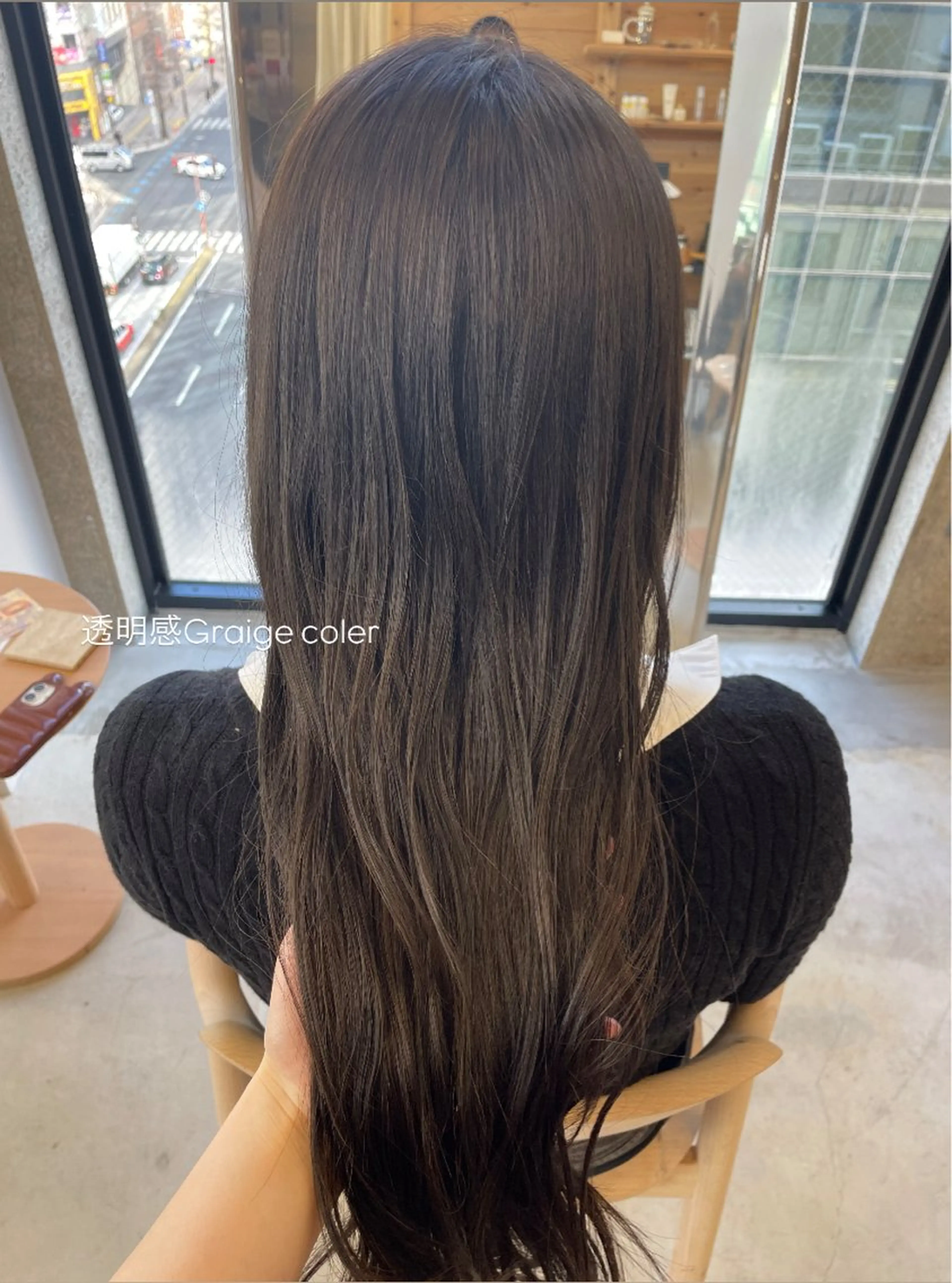 ロング カラー ブリーチ 透明感カラー グレージュ ブリーチなしカラー カット ヘアカラー トリートメント 『SiLO』 rumiのヘアスタイル