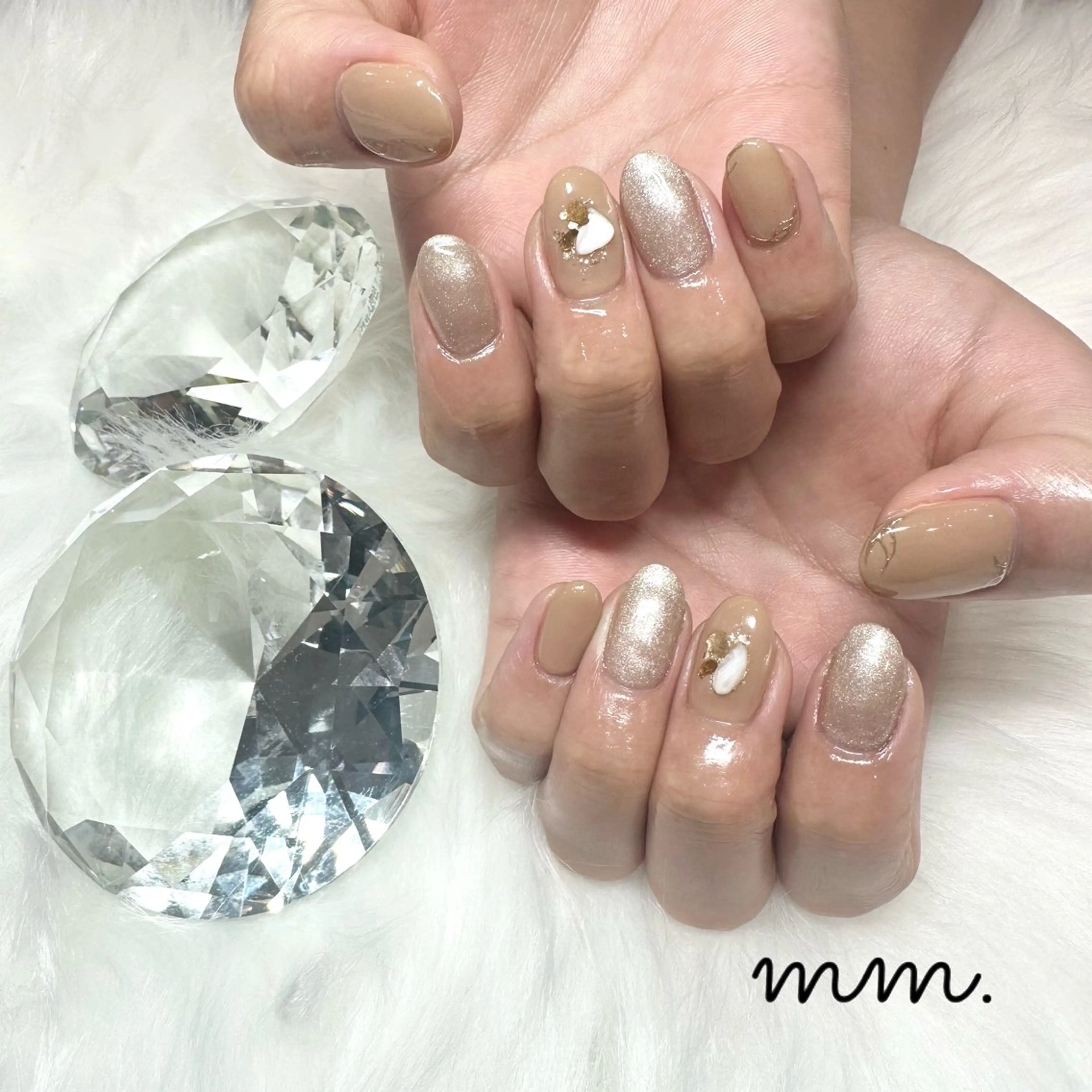 ネイル ハンドネイル 🩷🩵mm.大宮 Riyo🧸🩵🩷のネイルデザイン