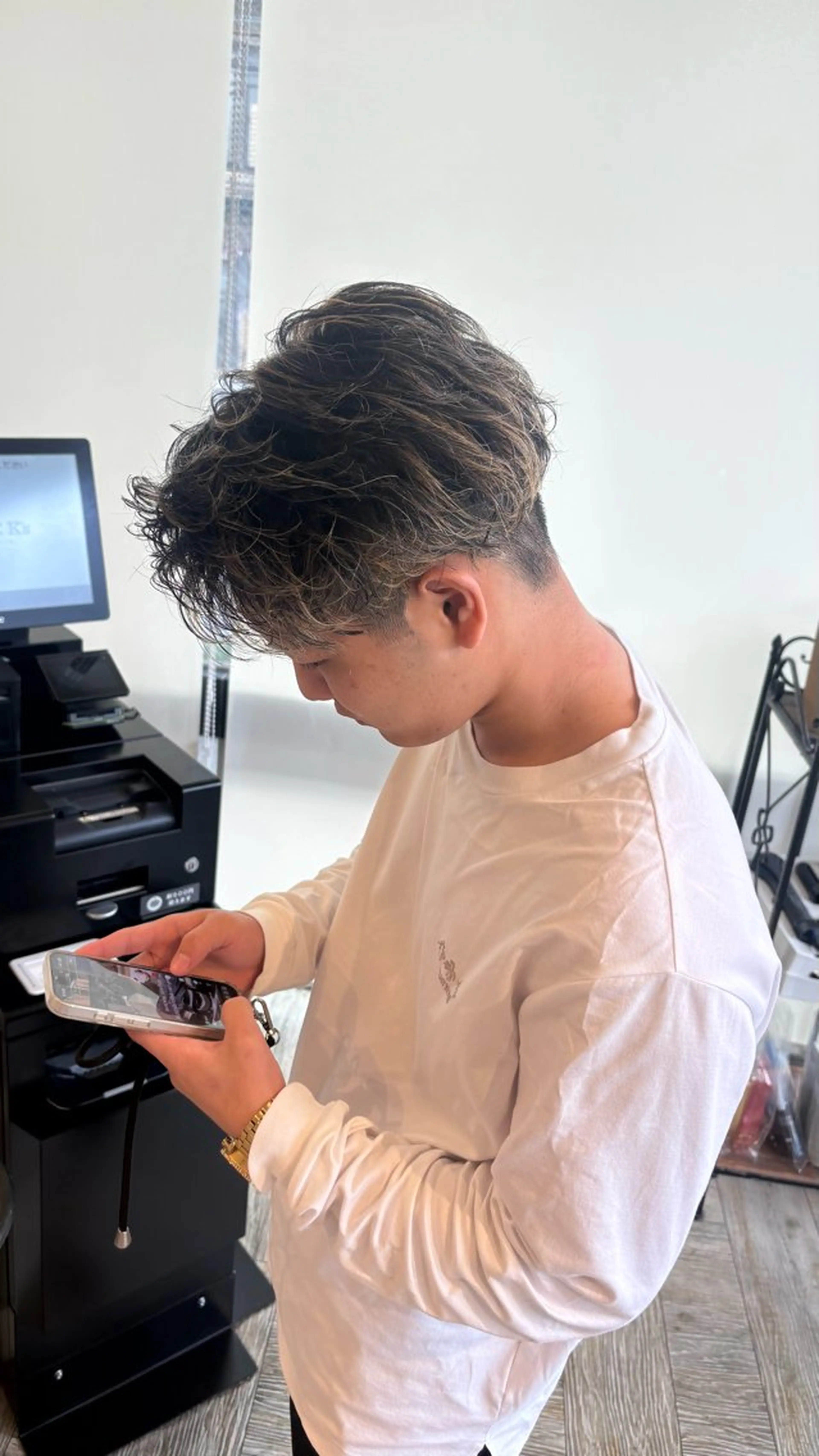 Men's パーマ（カット込み）の写真