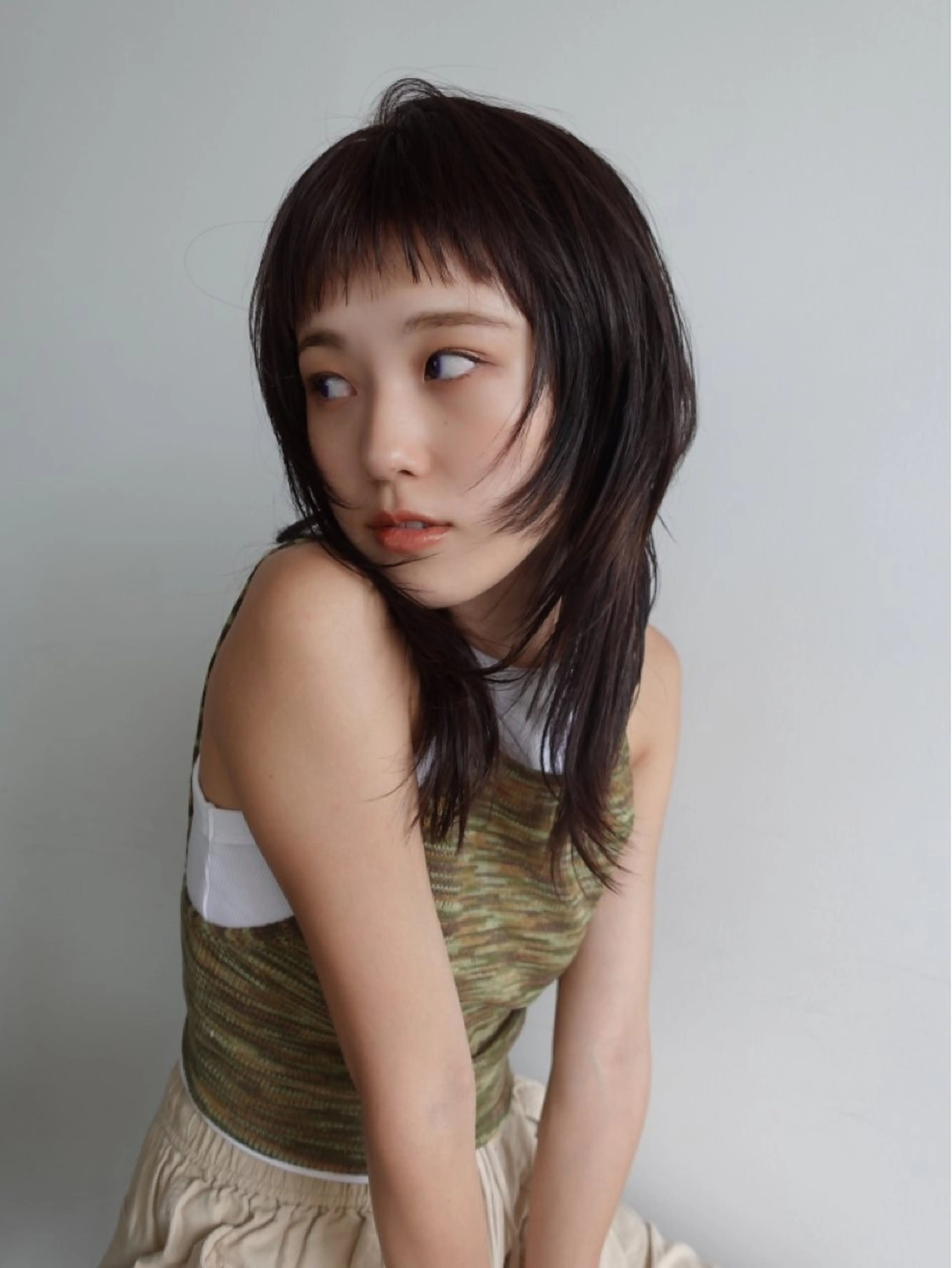 ミディアム 頭皮につけないカラー /白髪ぼかし/実加永のヘアスタイル