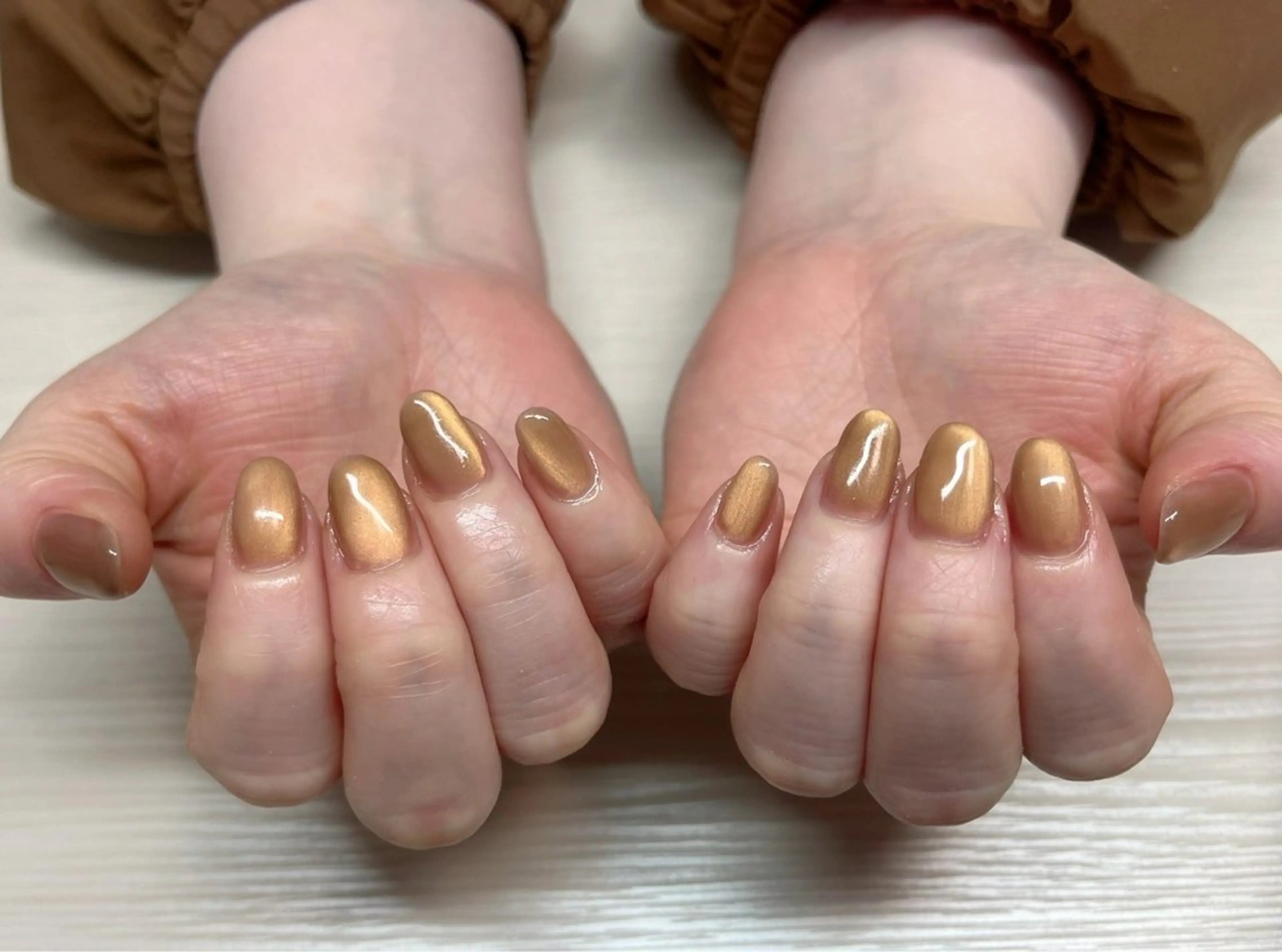 ネイル ジェルネイル マグネットネイル オレンジ nail salon kicchiのネイルデザイン