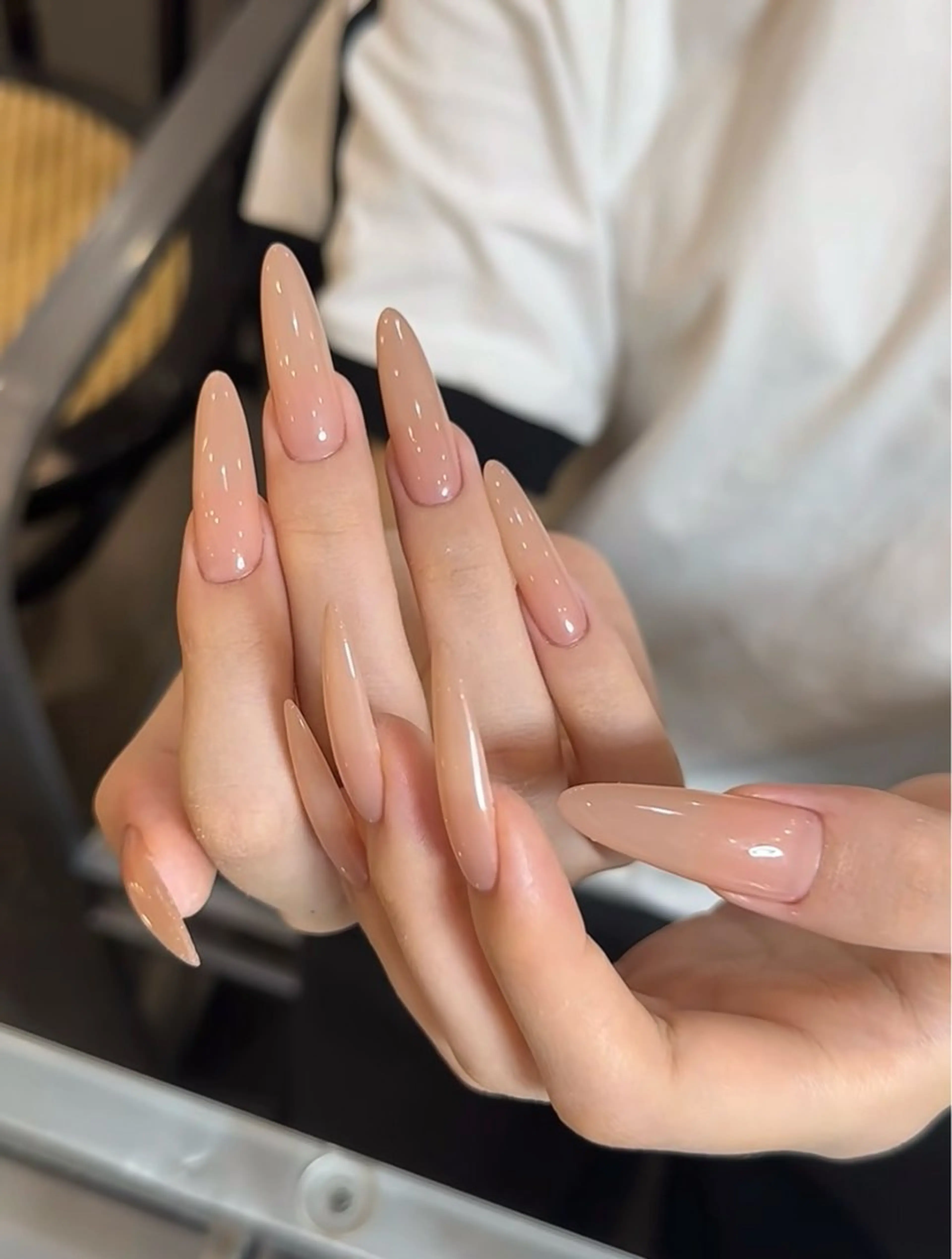 「ロコミ不可」💅オフなしチップ長さだしワンカラーの写真