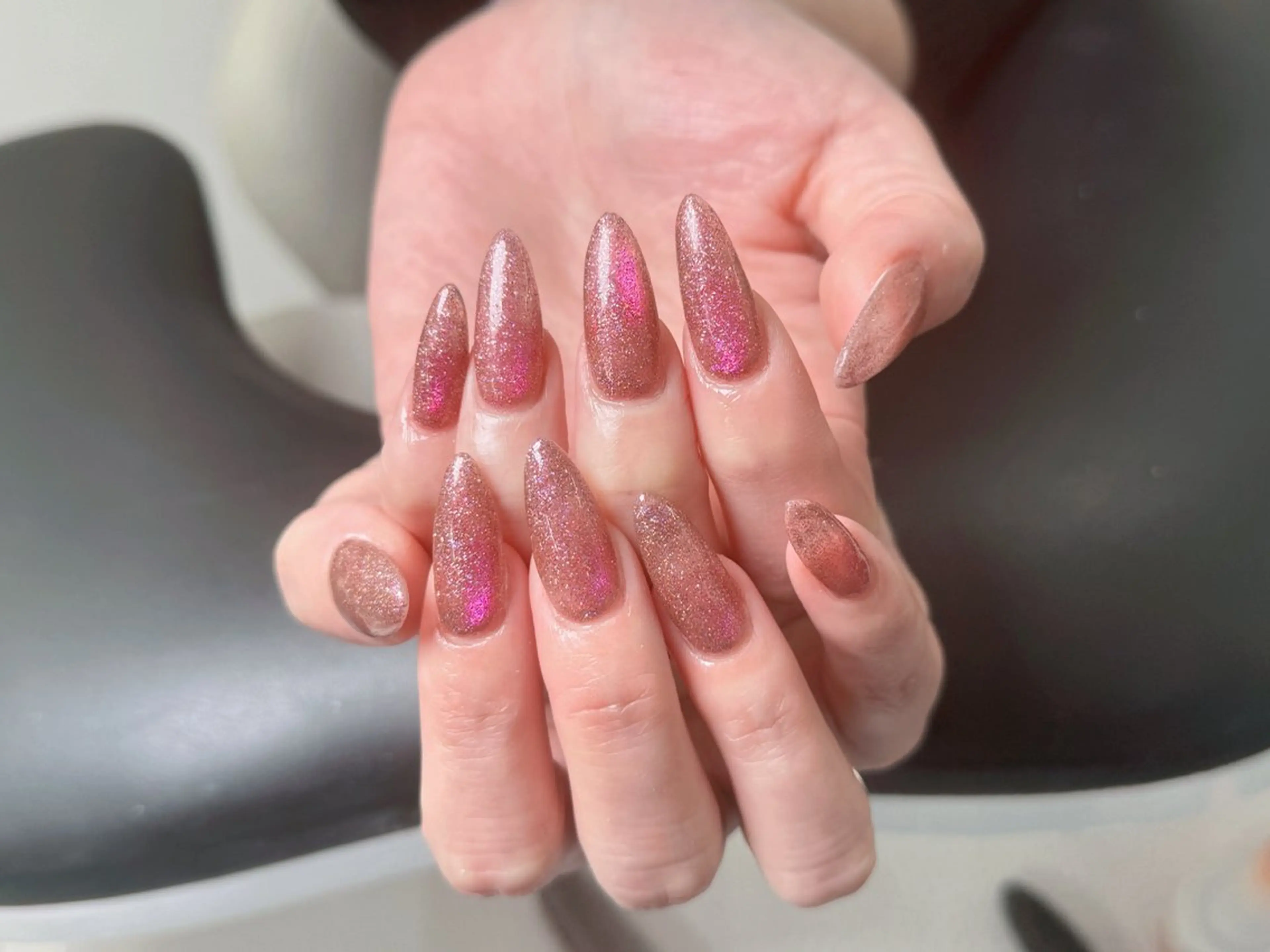 ネイル チークネイル 長さ出し フラッシュネイル フットネイル フレンチネイル ハンドネイル ハンドケア Nail&Eyela sh Nanaのネイルデザイン