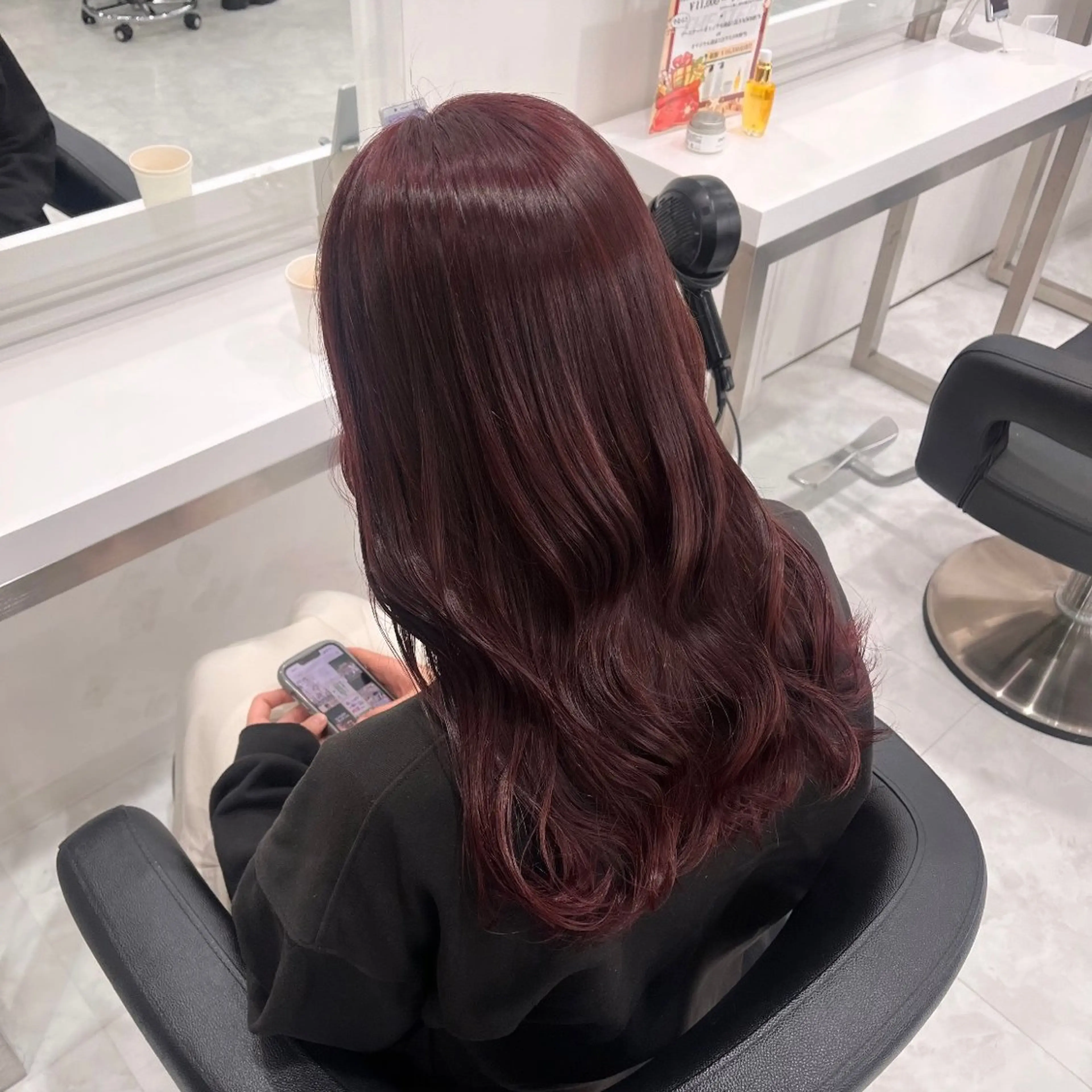 ロング カラー ブリーチなしで叶える 🍒モテ暖色🎀🪽のヘアスタイル