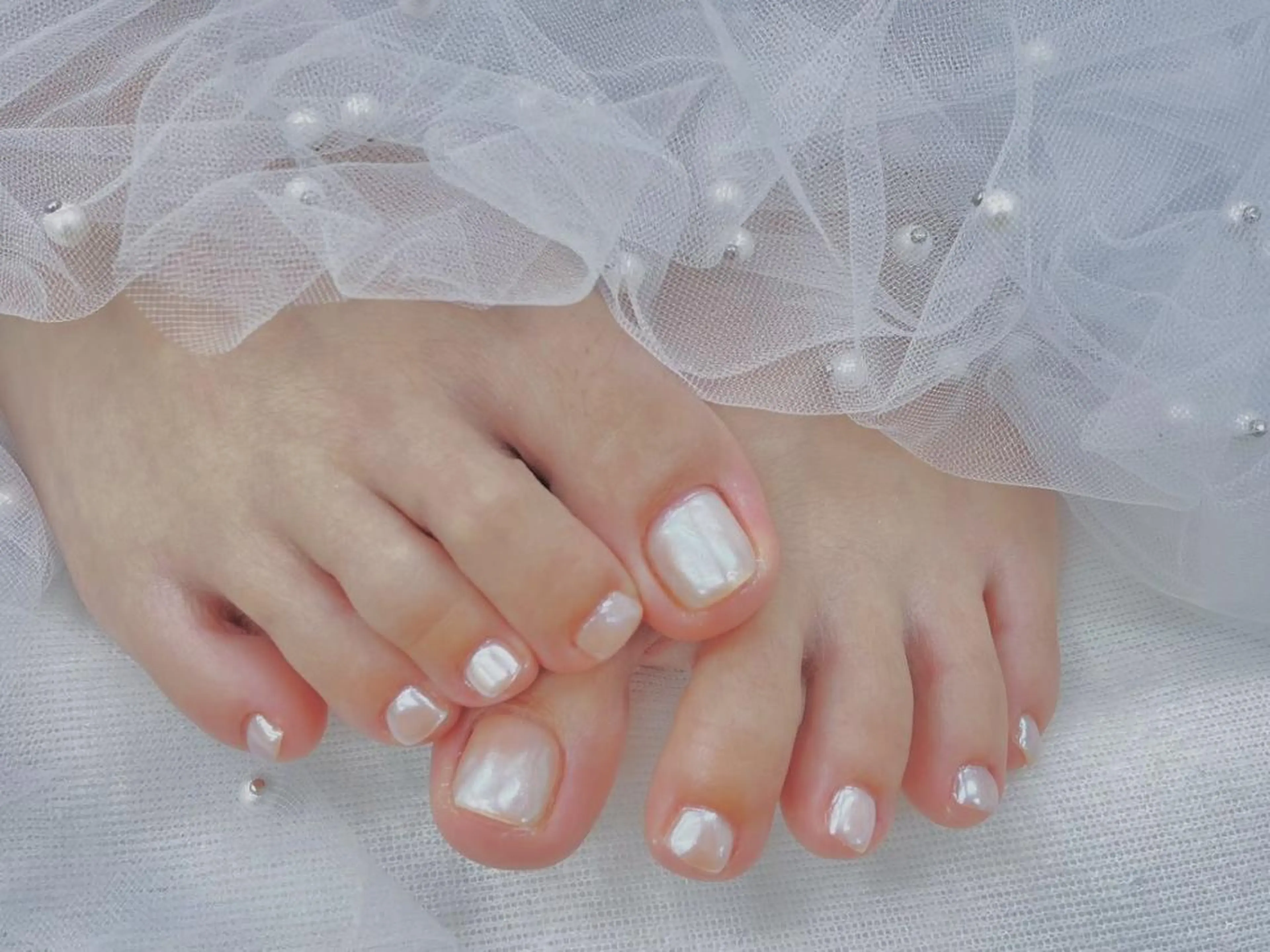 「オフ無し」フット🧚‍♀️オーロラ(ベース色あり)ケア付きの写真