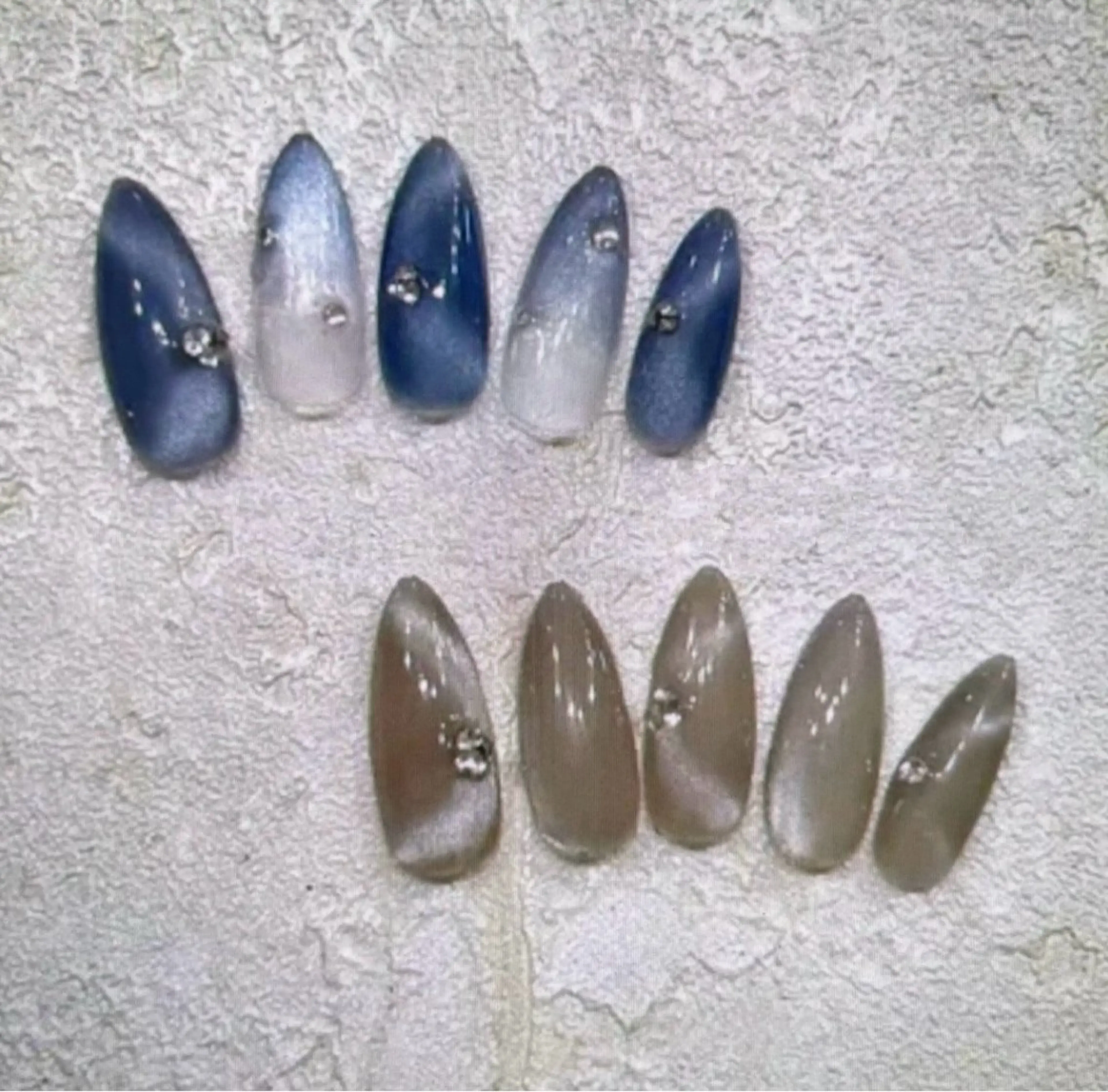 ネイル ハンドネイル H3 Nail Tsuki🦋💙のネイルデザイン