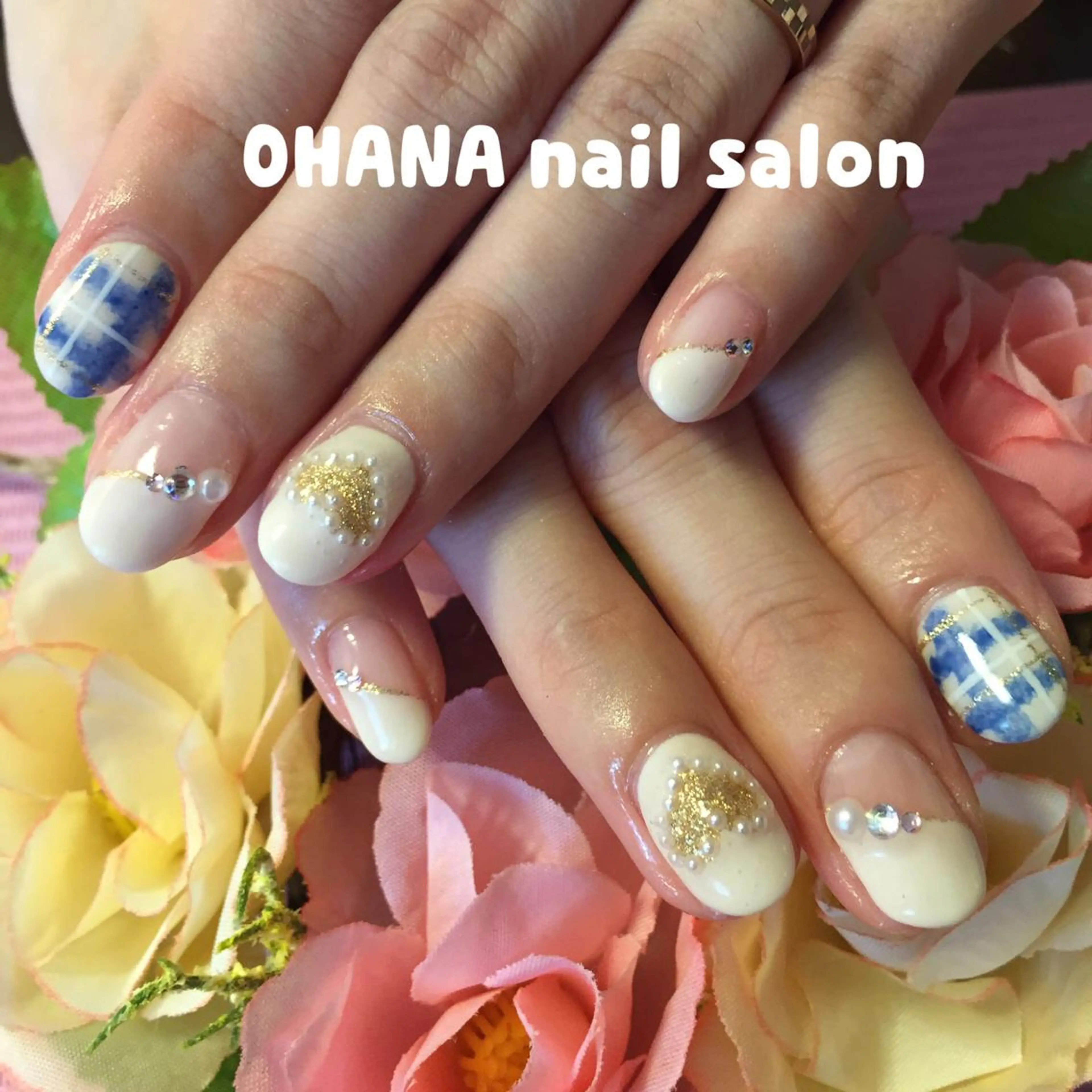 ネイル フレンチネイル ハート 斜めフレンチ シンプルネイル 那覇🏝️台湾人 ネイリストSHIUのネイルデザイン