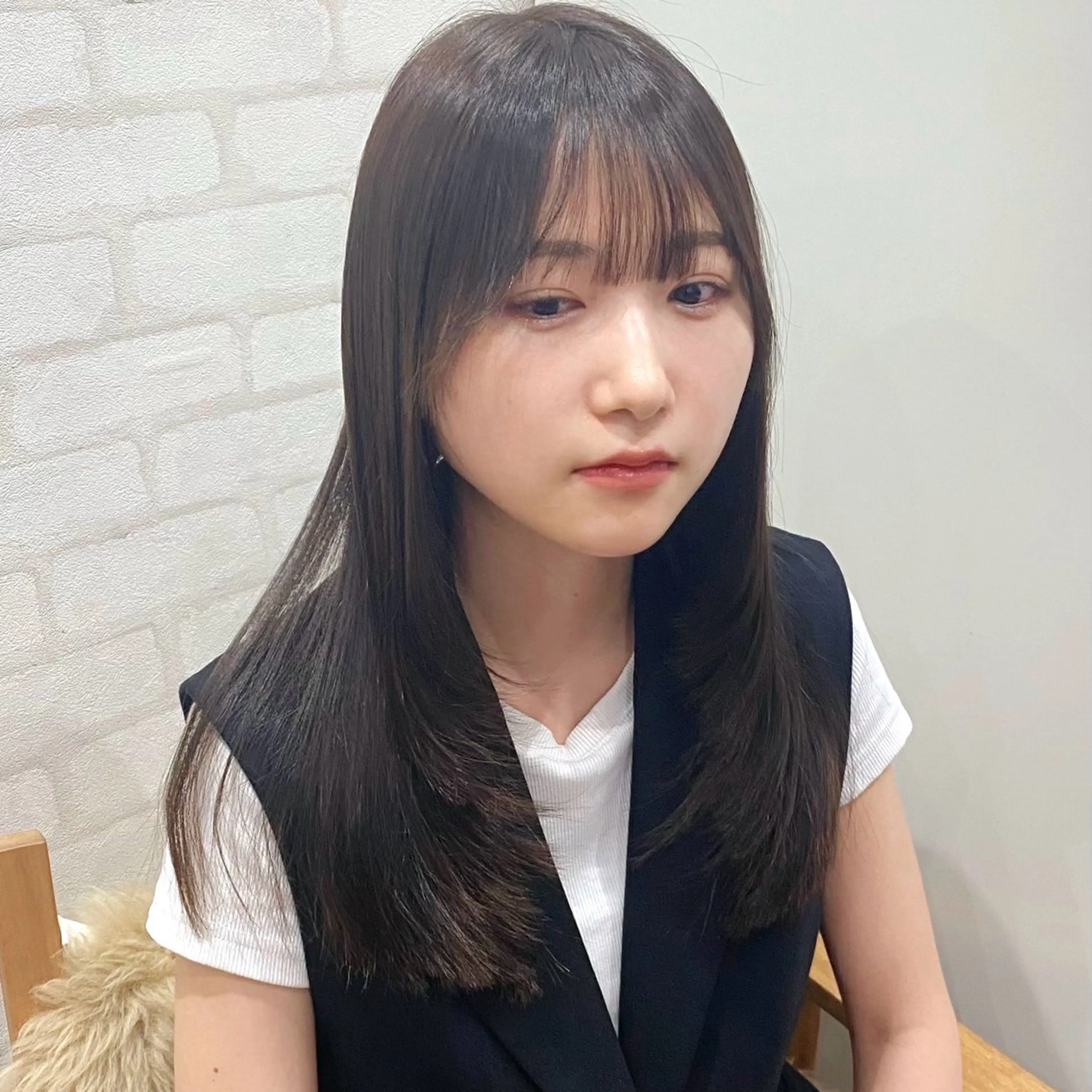 ロング カラー 透明感カラー カット ヘアカラー トリートメント shiori/透明感 /顔周り/髪質改善のヘアスタイル