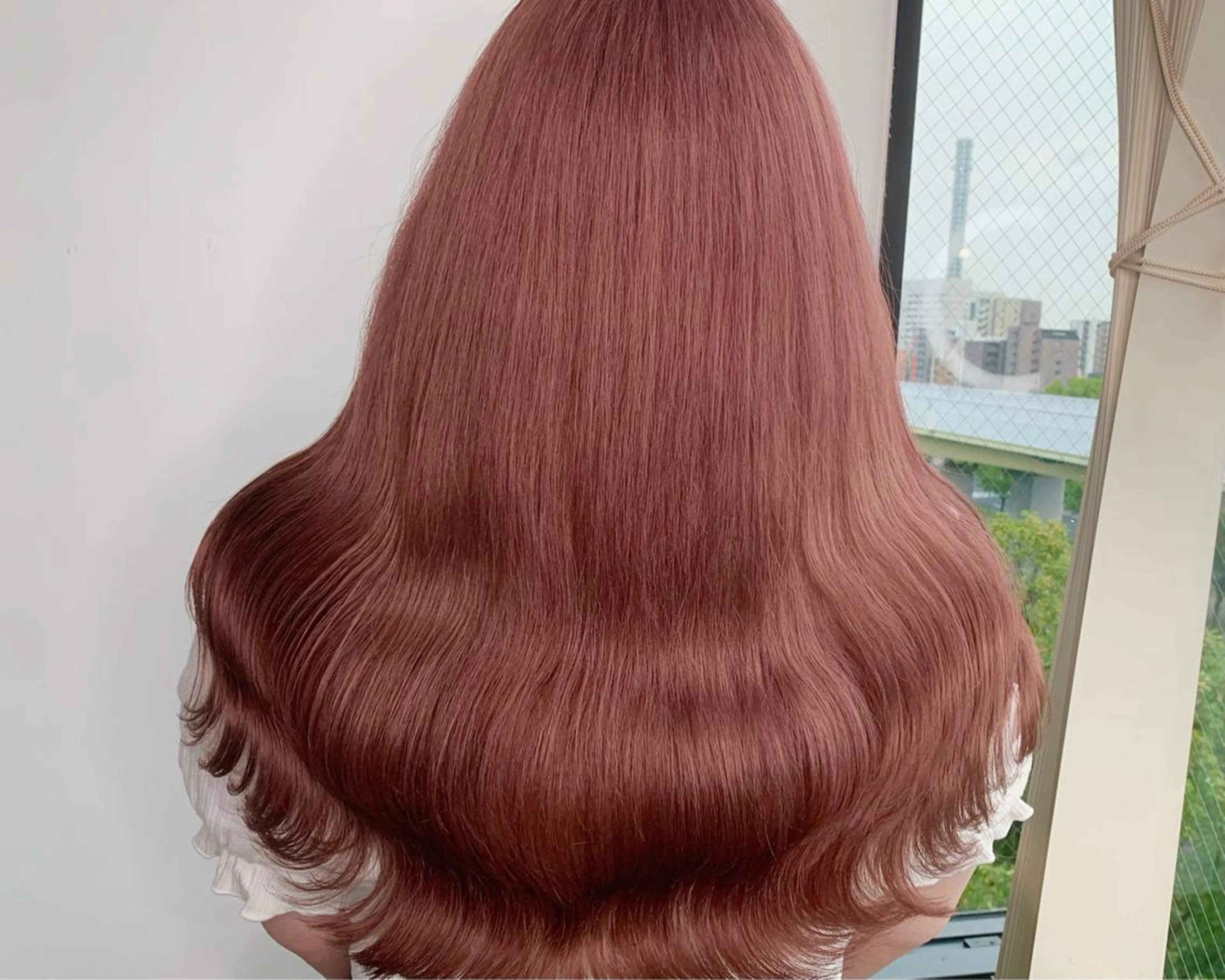 ロング カラー ブリーチ ピンクカラー ✅ケアブリーチ✅ トヨオカ ノブヒデのヘアスタイル