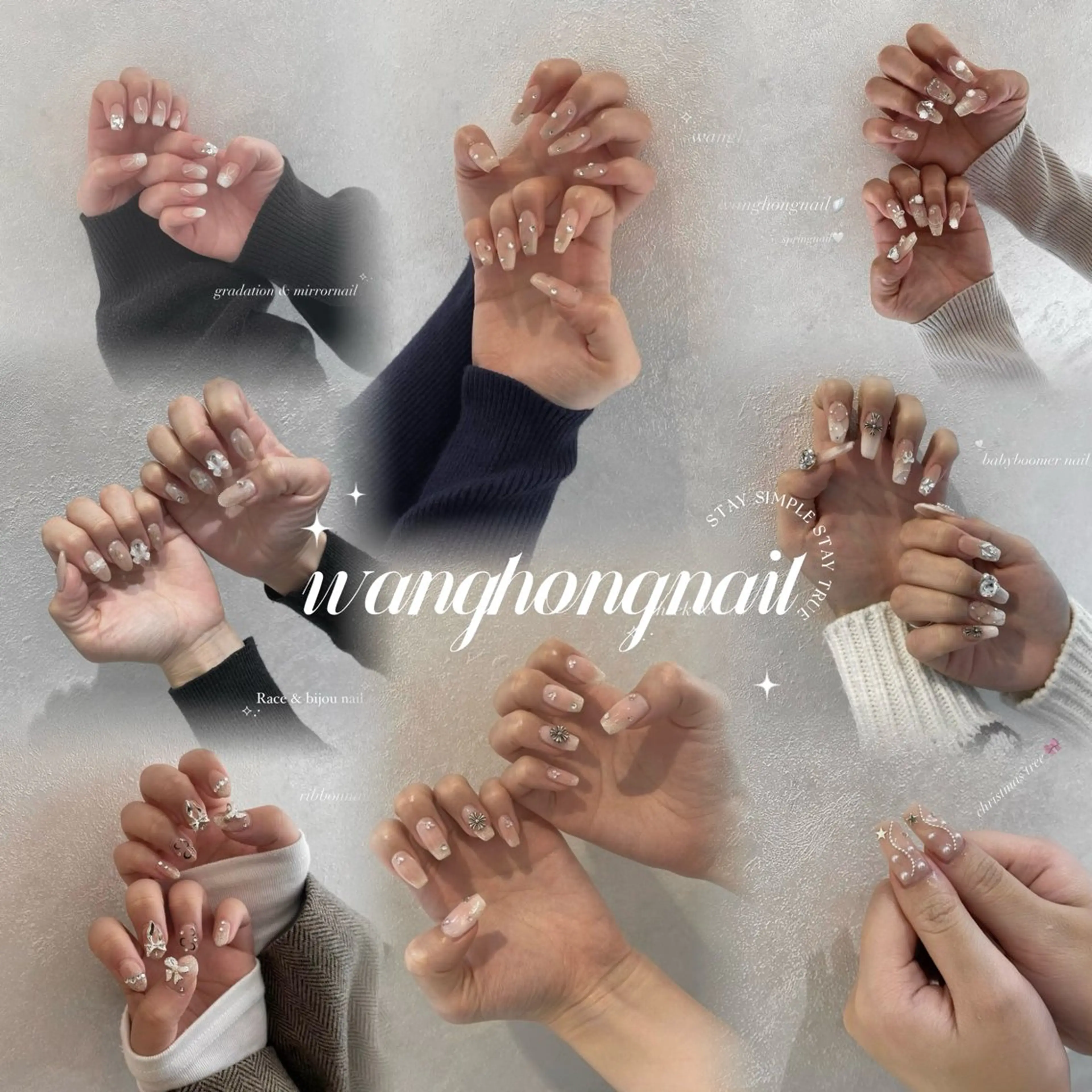 ハンドフットで今だけお得に！🤍オフ無ハンドフットシンプルネイル⟡.·の写真