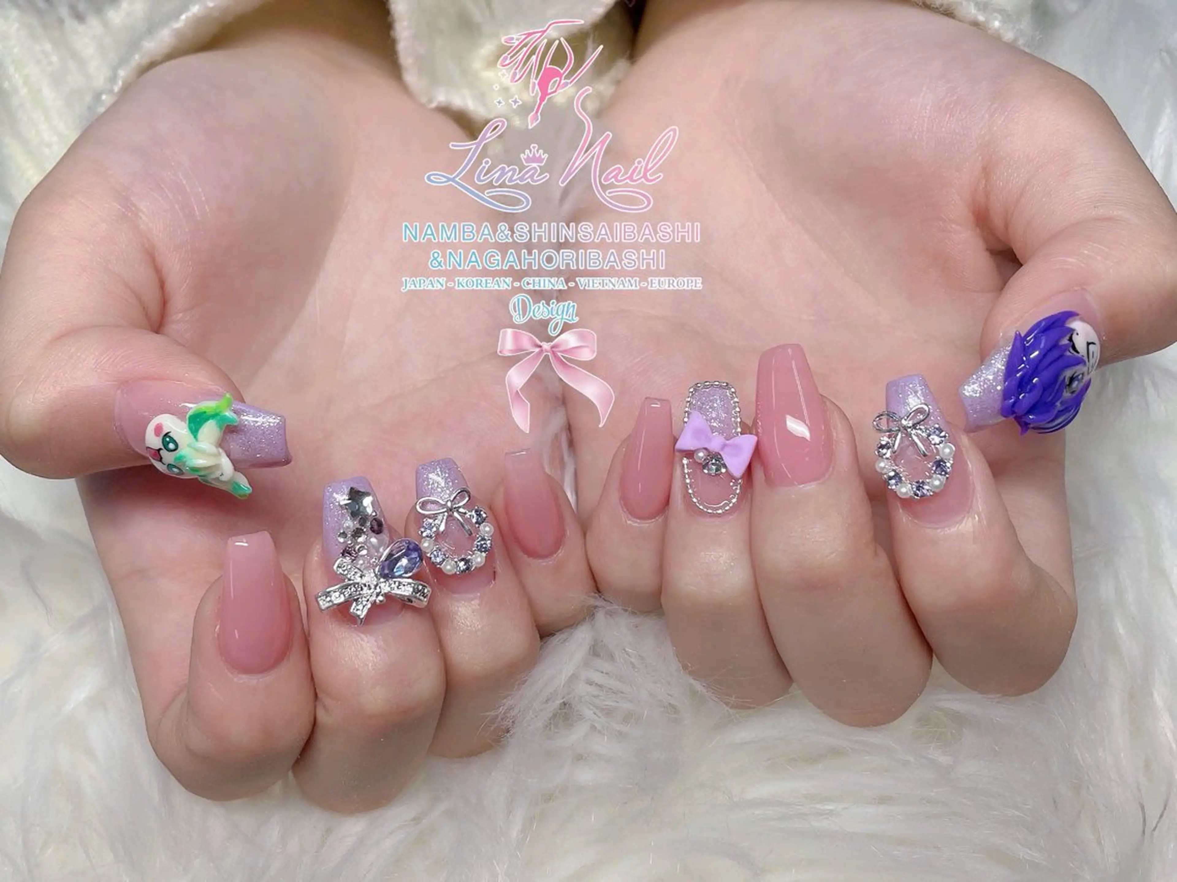 ネイル チークネイル 桜ネイル フラッシュネイル フットネイル ジェルネイル リナネイル 長堀橋店／東心斎橋店のネイルデザイン