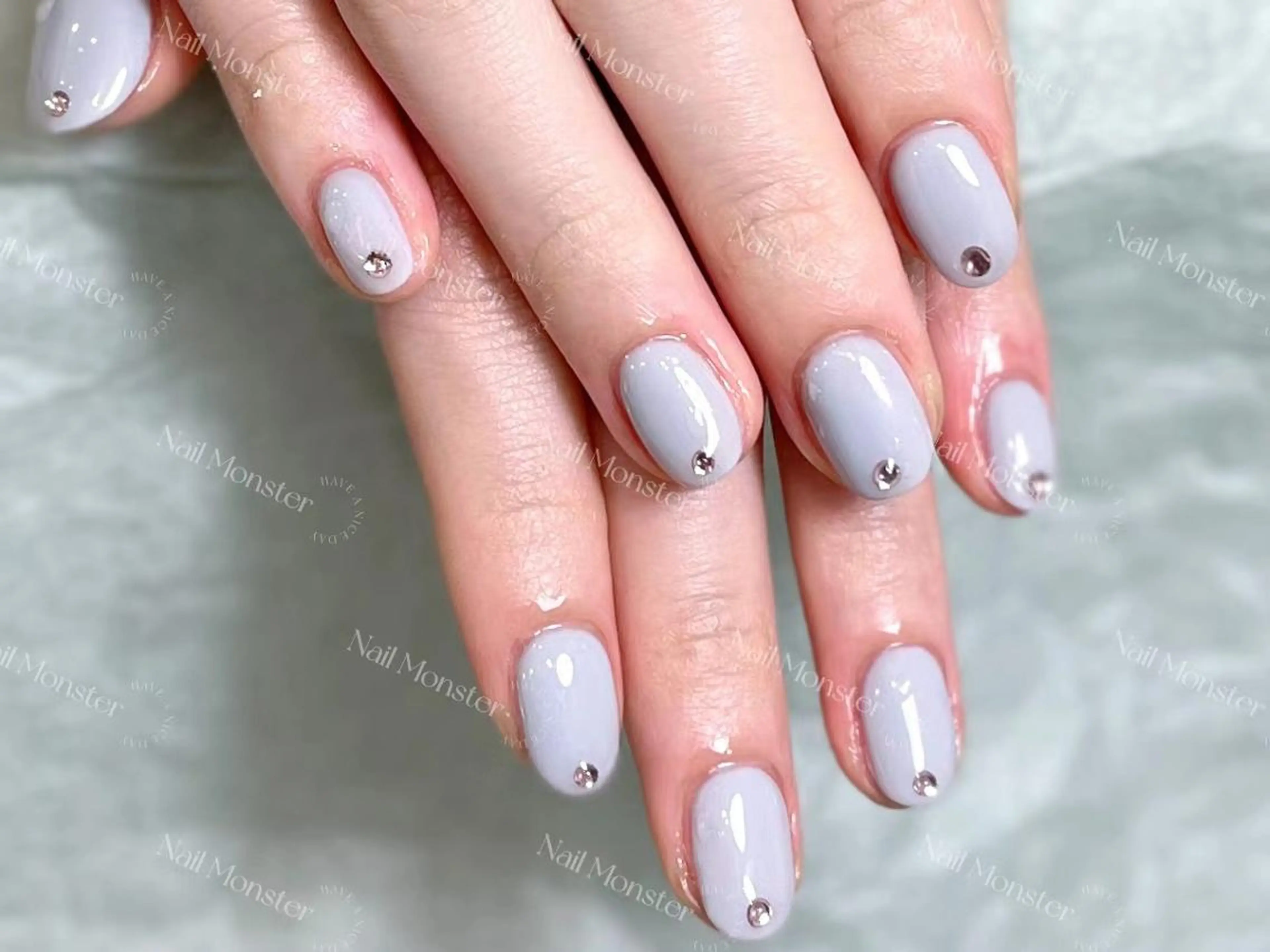 ネイル ストーンネイル ハンドネイル yu ri 🌹のネイルデザイン