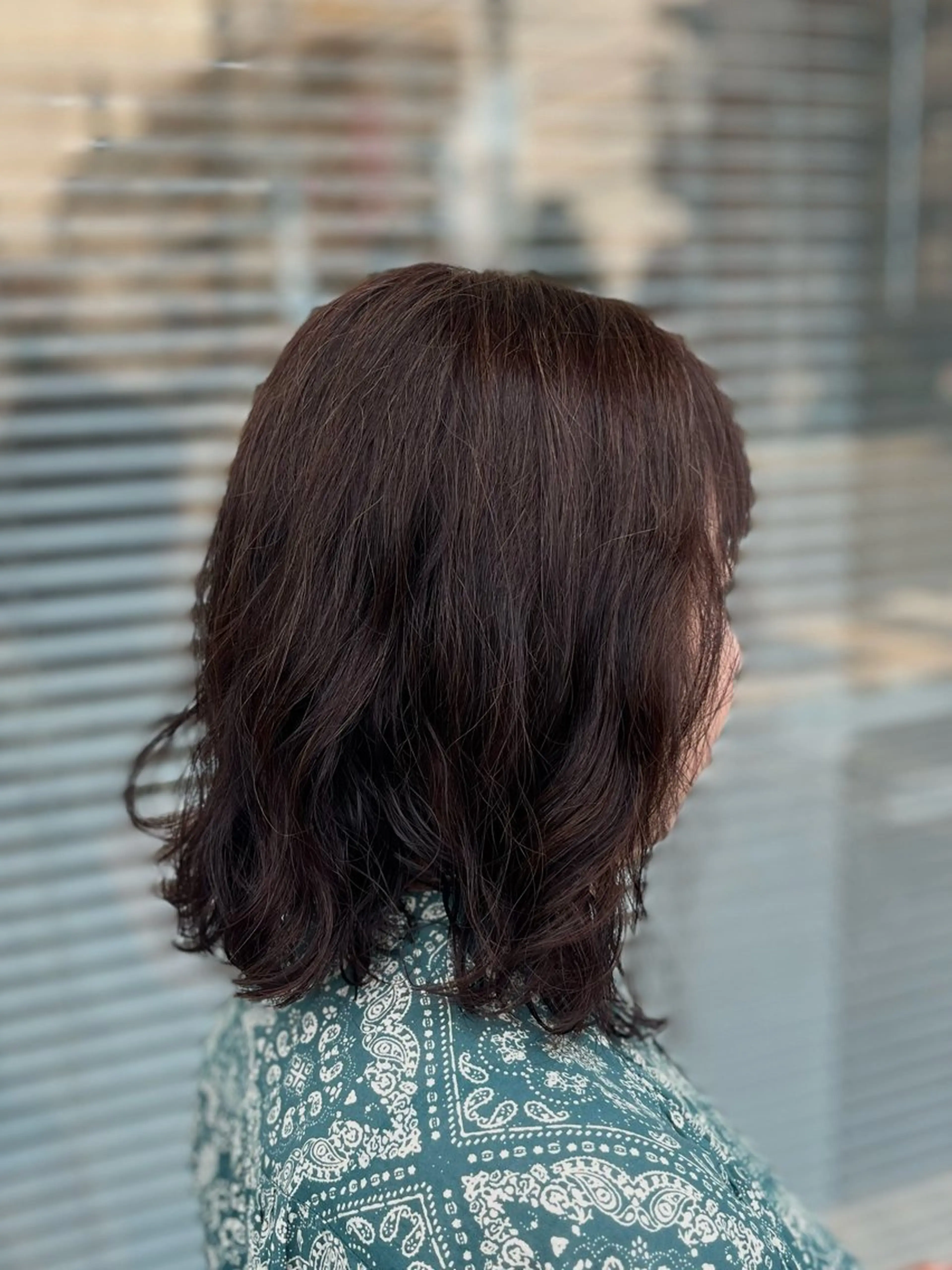 セミロング パーマ カット パーマ 村崎 美彩希のヘアスタイル