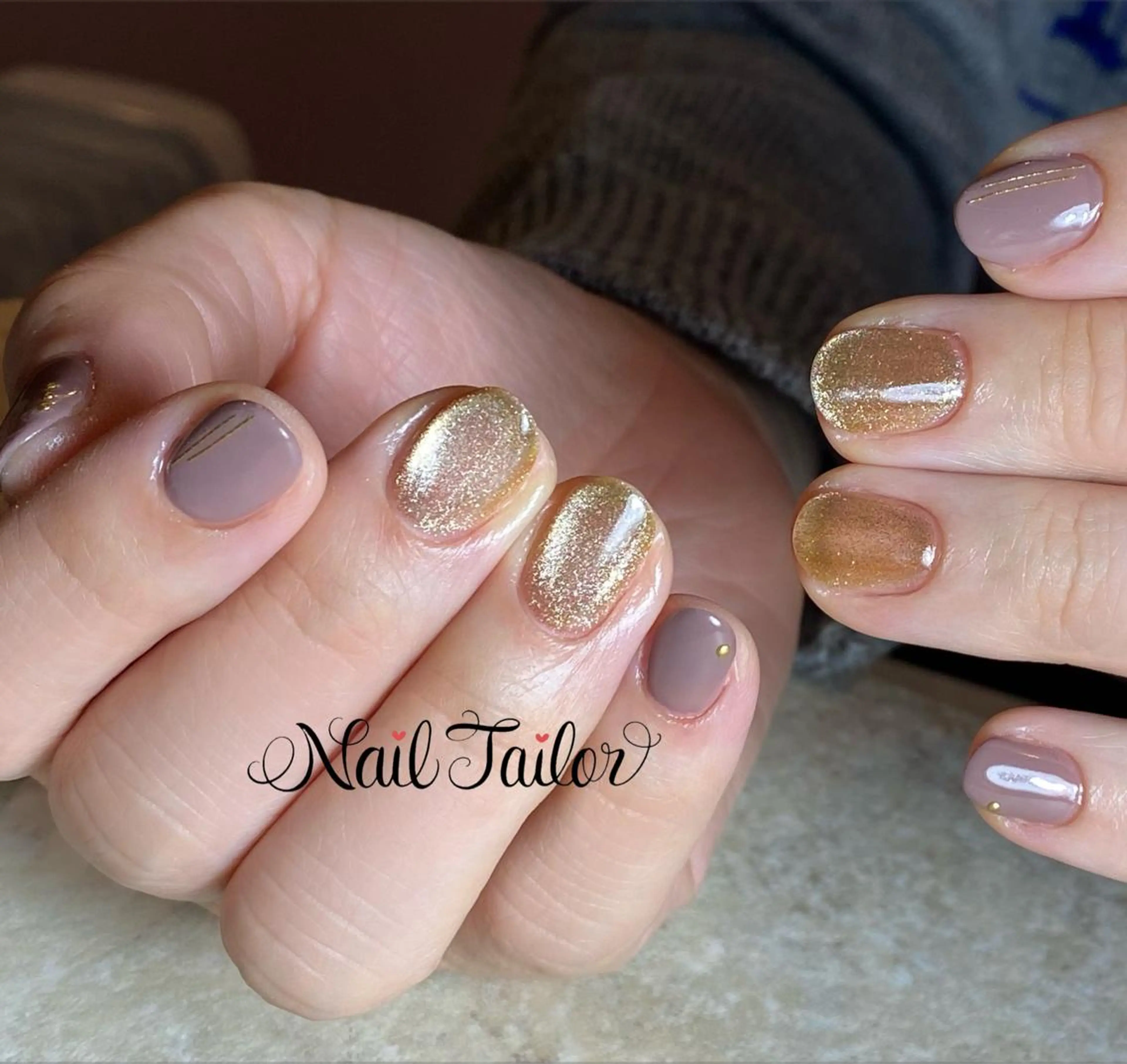 ネイル ゴールド マグネットネイル 〜Nail Tailor〜　ネイルテイラー所属・NailTailor ネイルテイラーのネイルデザイン