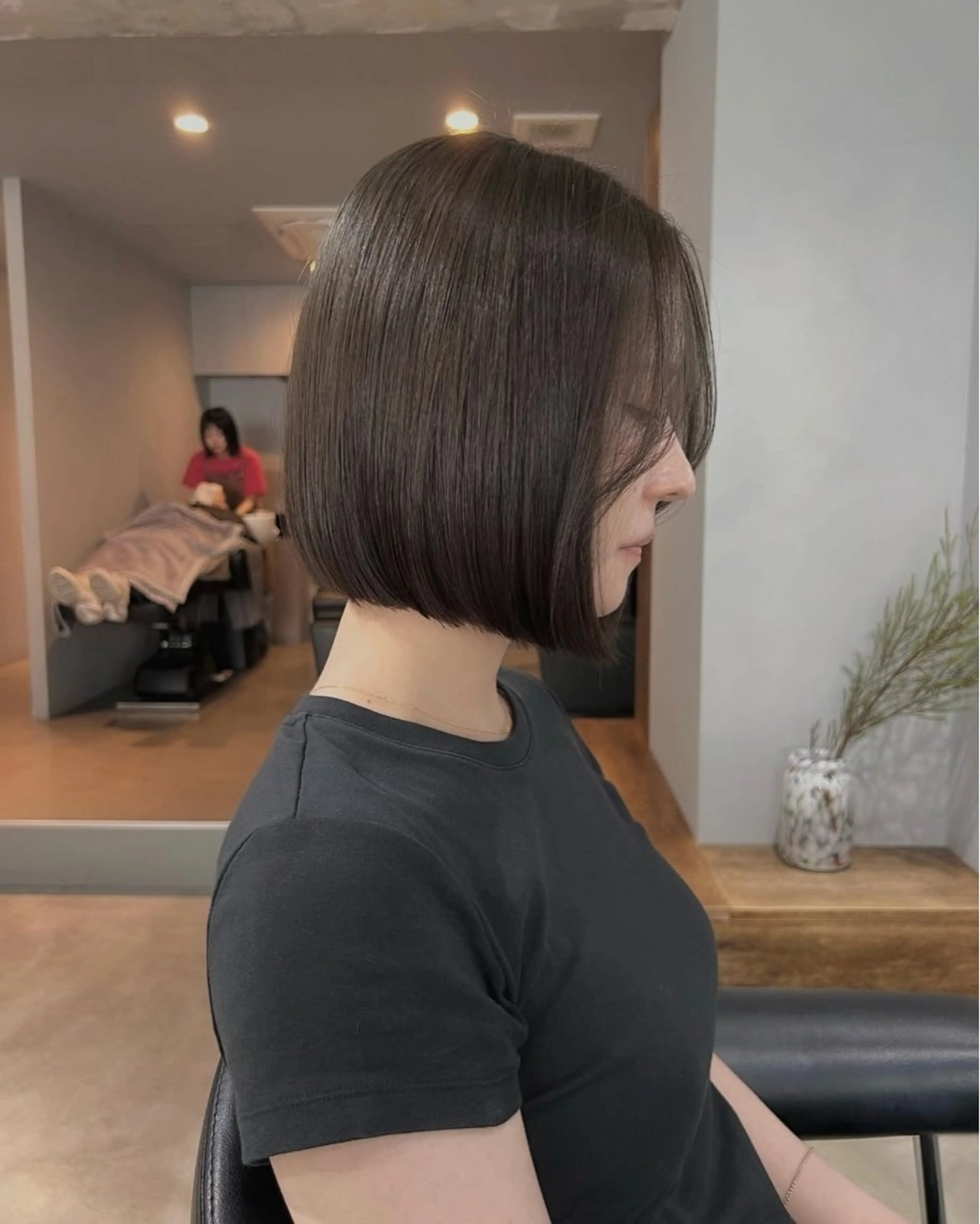 ミディアム カラー カット ヘアカラー トリートメント akane/ベージュ /オリーブ/ブラウンのヘアスタイル