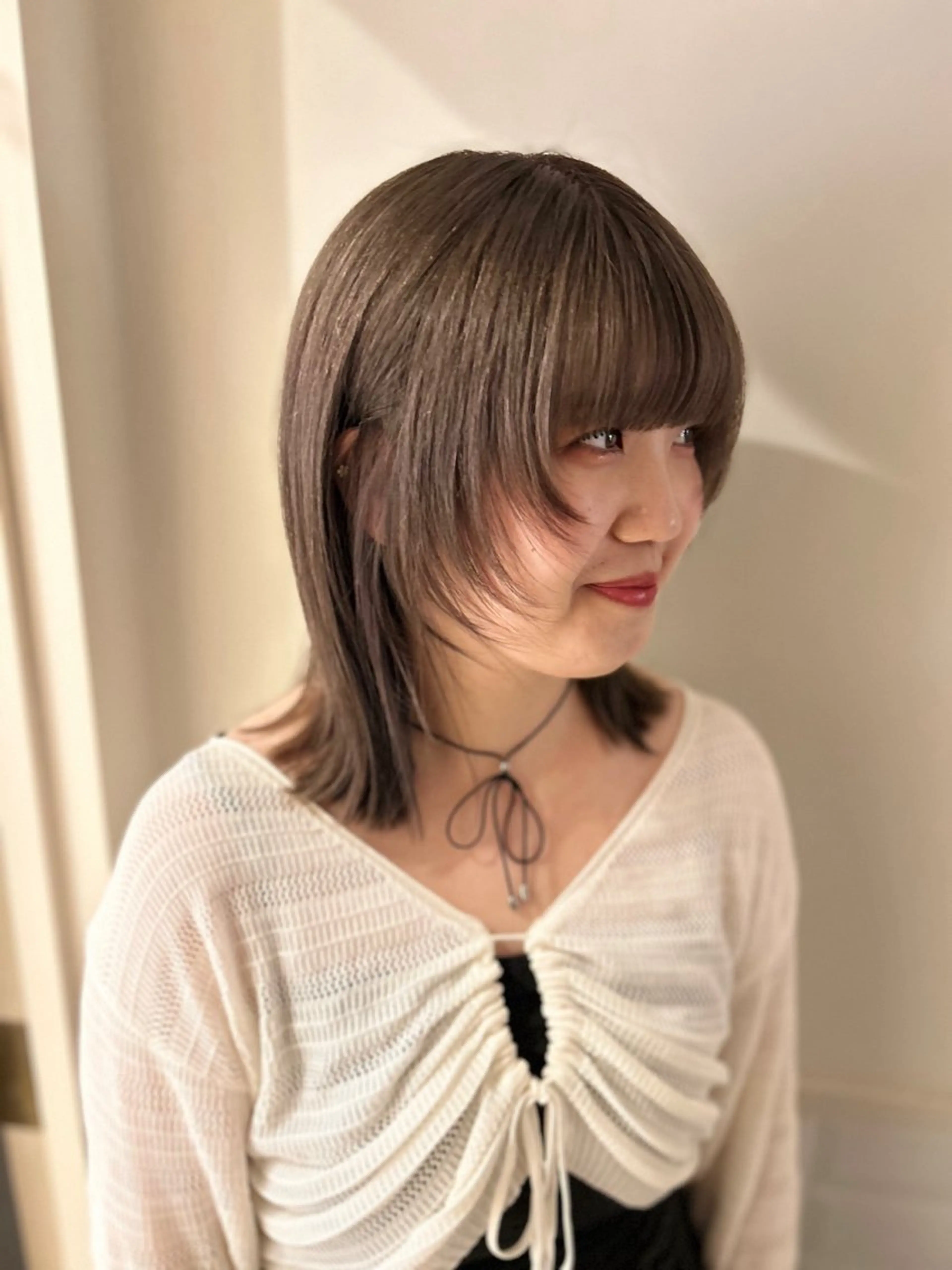 ミディアム カラー ブリーチ はな ∕カットモデル募集中のヘアスタイル