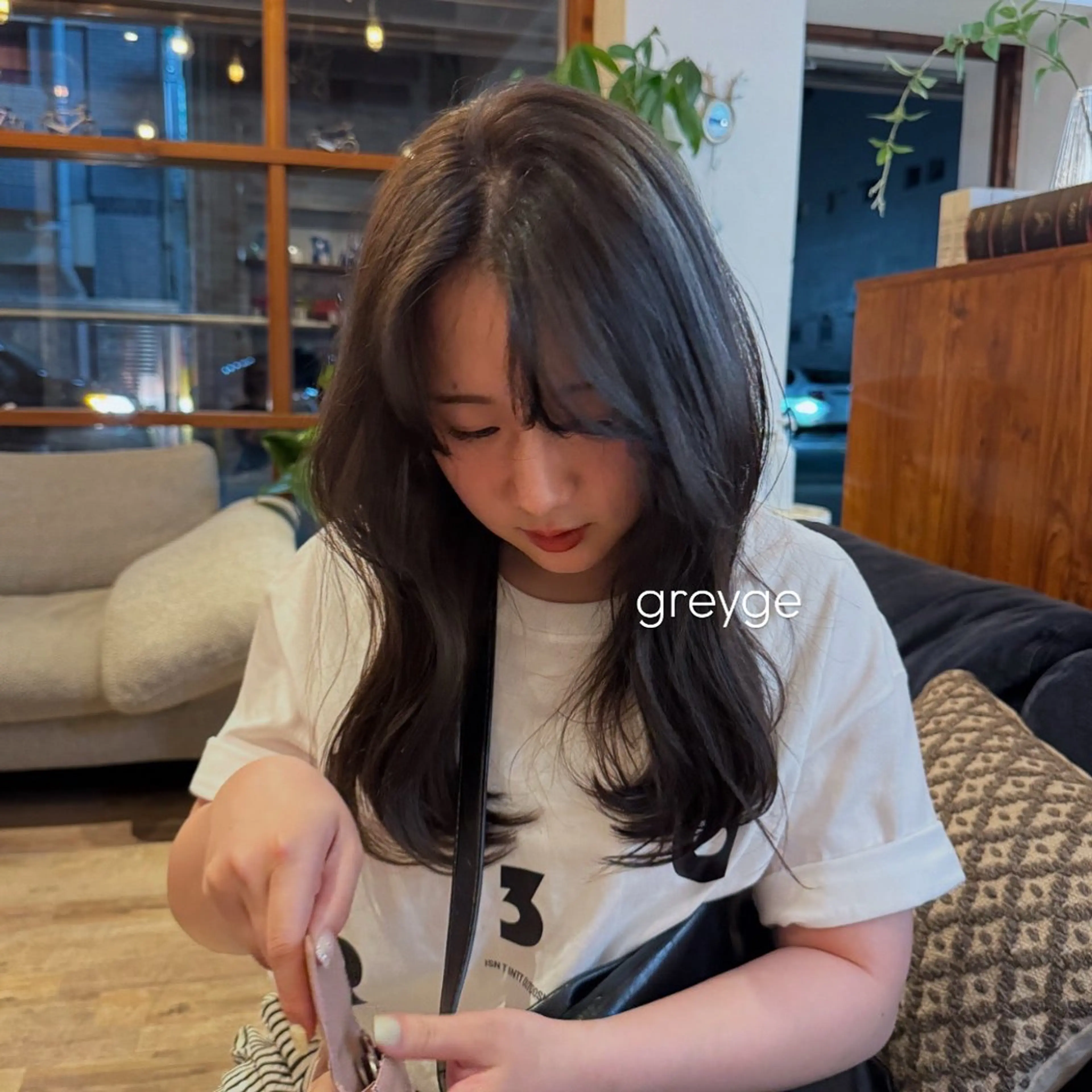 ロング カラー 透明感カラー グレージュ イルミナカラー オレンジ Revie  hair所属・Hiyori/透明感 /ボブ/矢場町のヘアスタイル