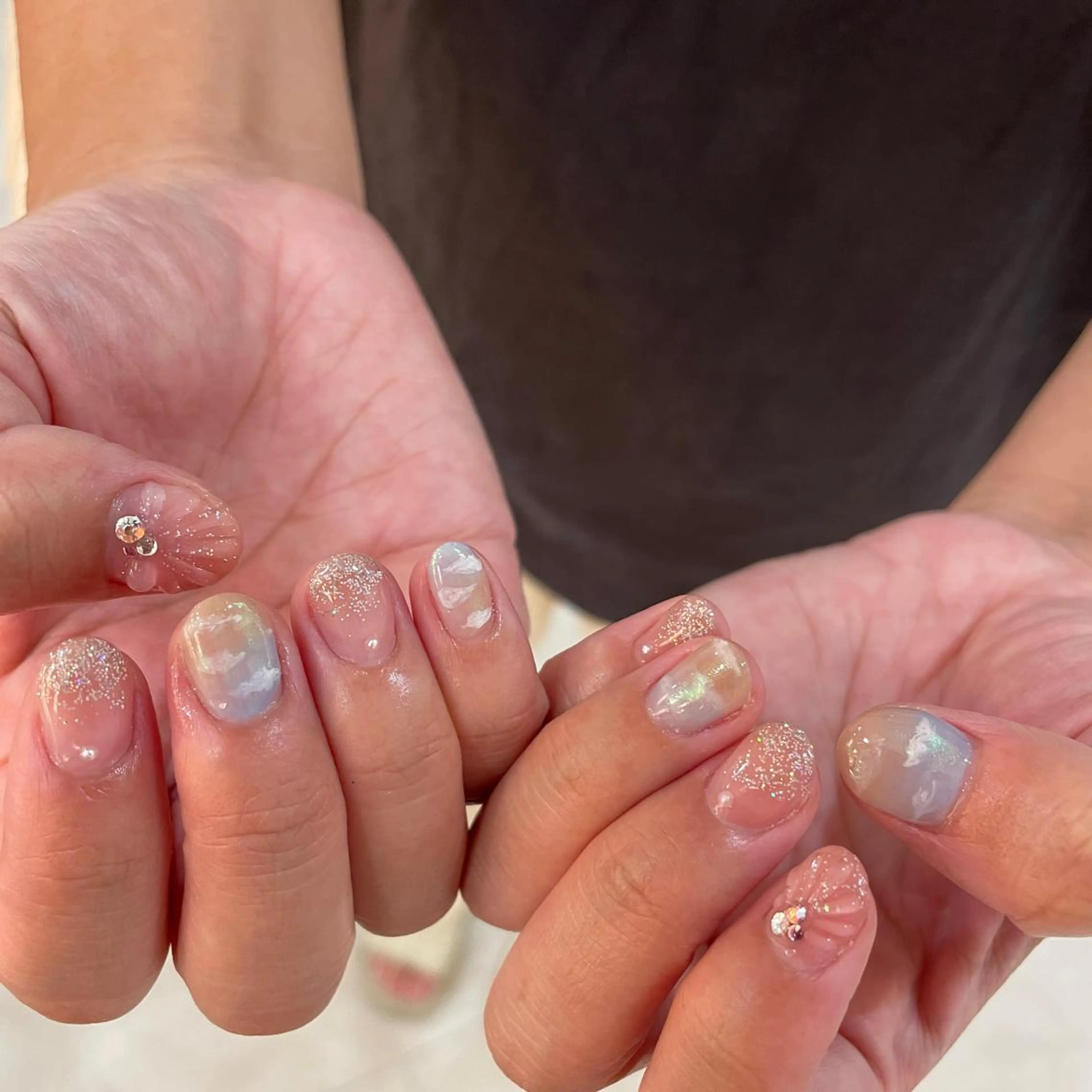 ネイル ハンドネイル フットネイル ゆびノさき茨木店 ニュアンス/アートのネイルデザイン