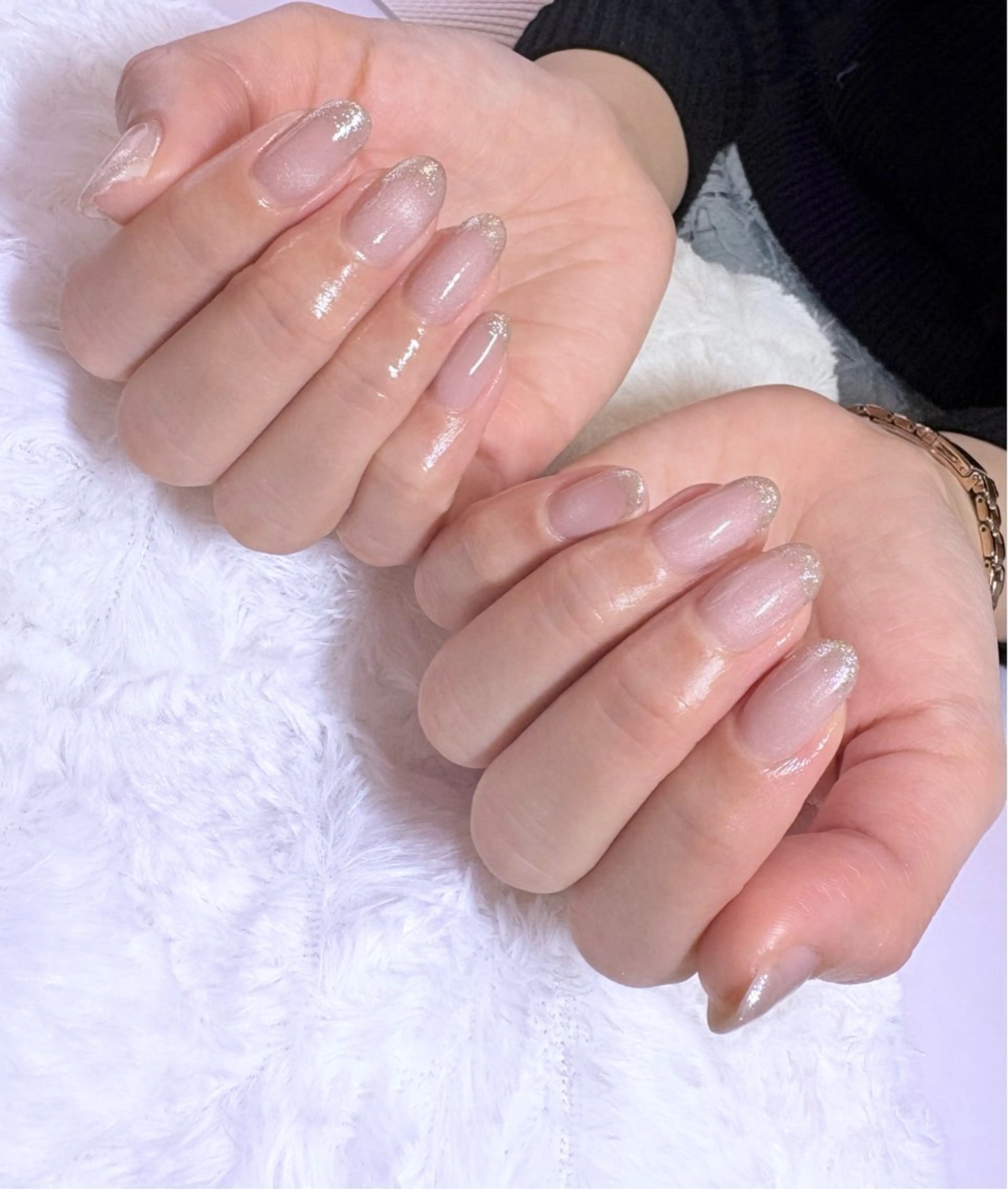 ネイル グラデーション ラメ(グリッター) ラメグラデーション マグネットネイル non nail ⭐︎のネイルデザイン