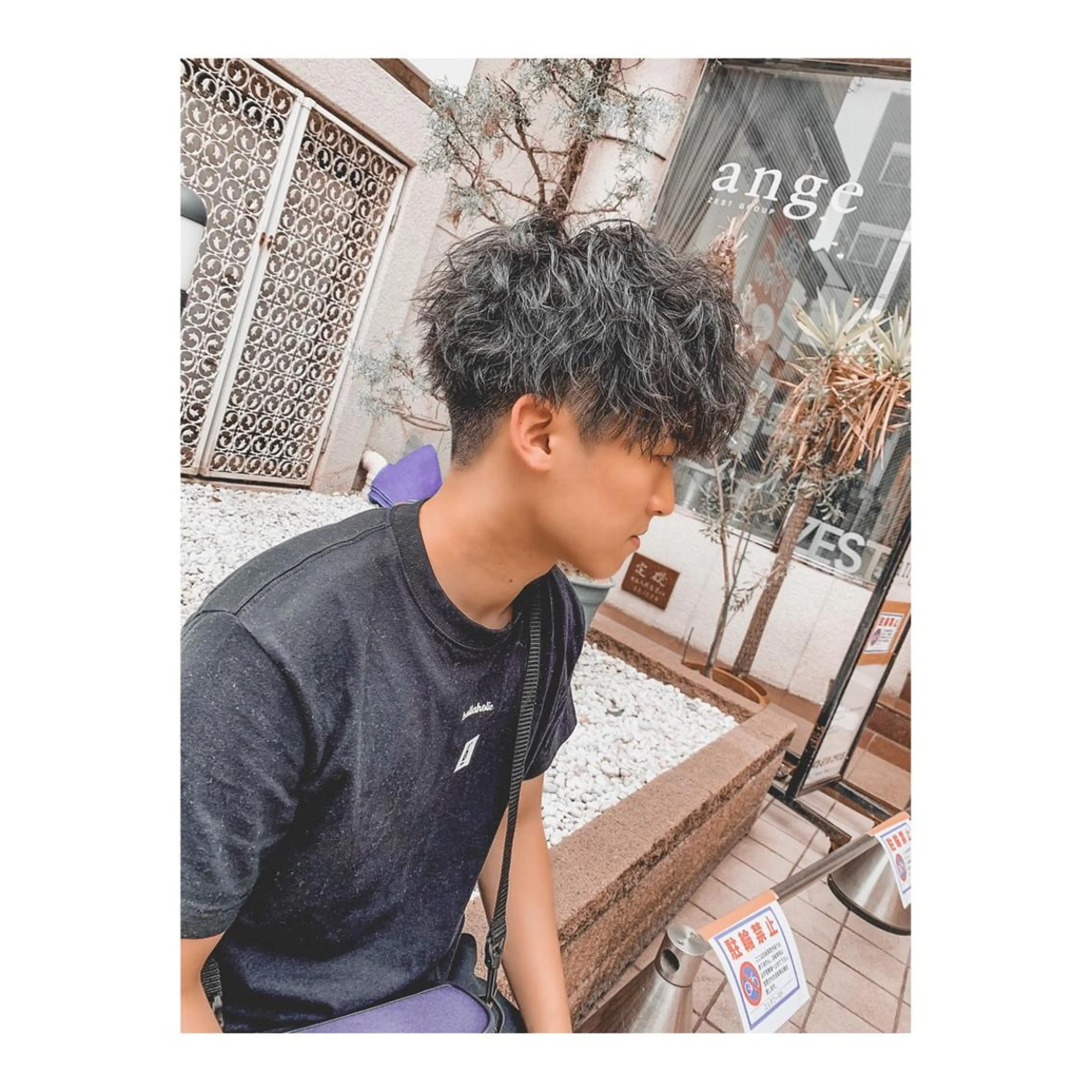 ショート パーマ ヘアアレンジ メンズ ange☞ soutaのヘアスタイル