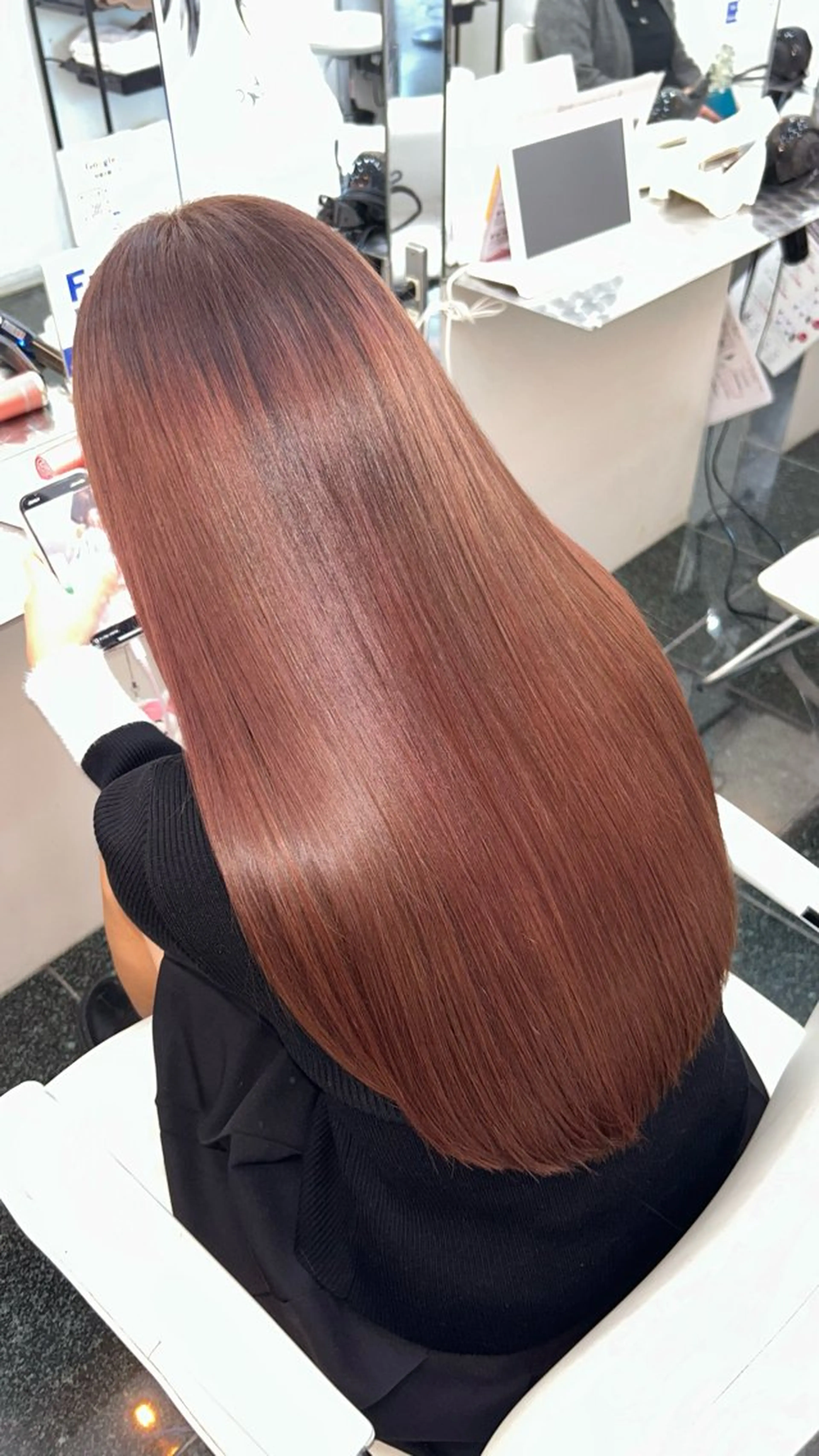 ロング カラー ヘアカラー ✨🦄韓国風レイヤ ー🦄✨林あかりのヘアスタイル