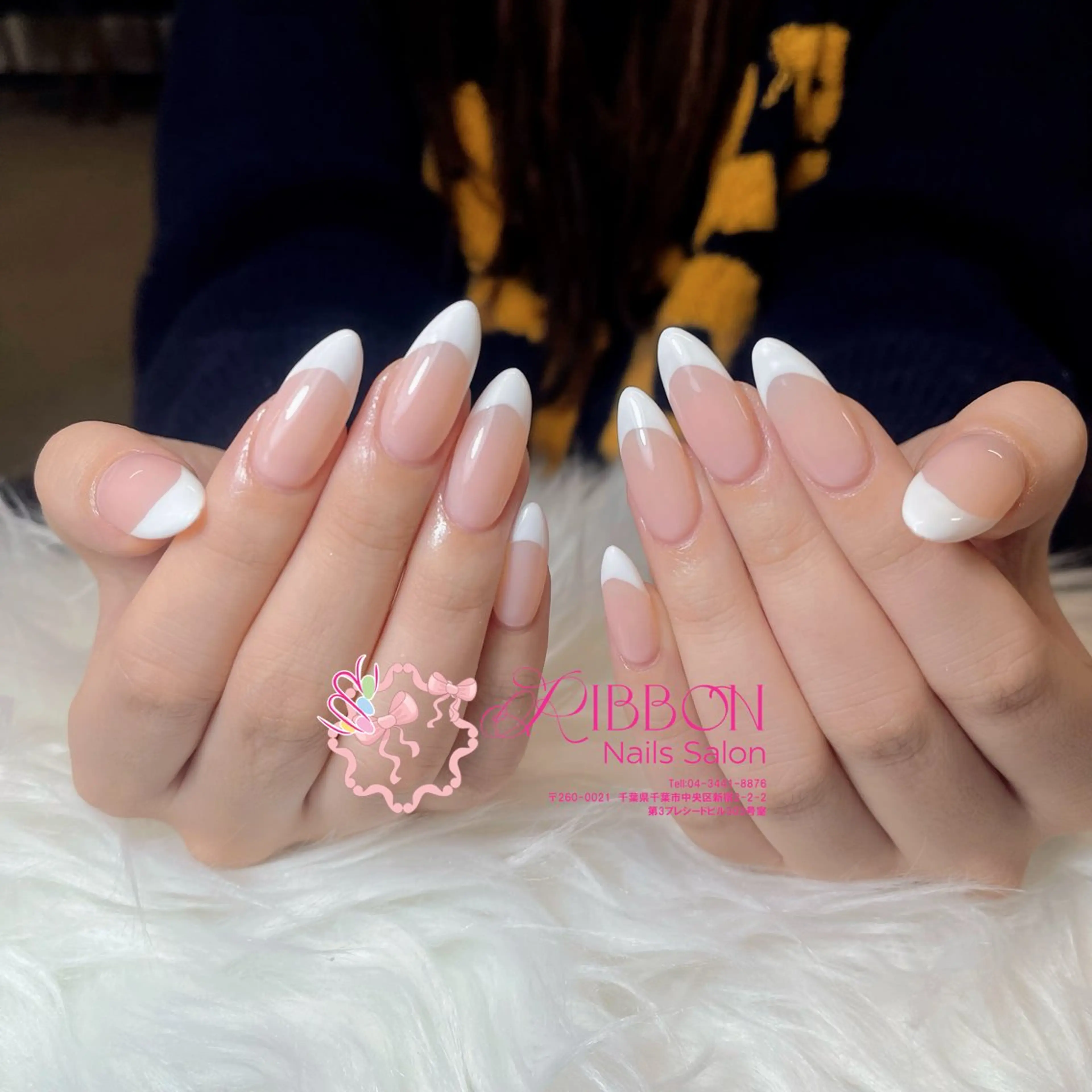 ネイル フレンチネイル ジェルネイル マグネットネイル 持ち込み ニュアンスネイル ハンドネイル Ribbonnail salonのネイルデザイン