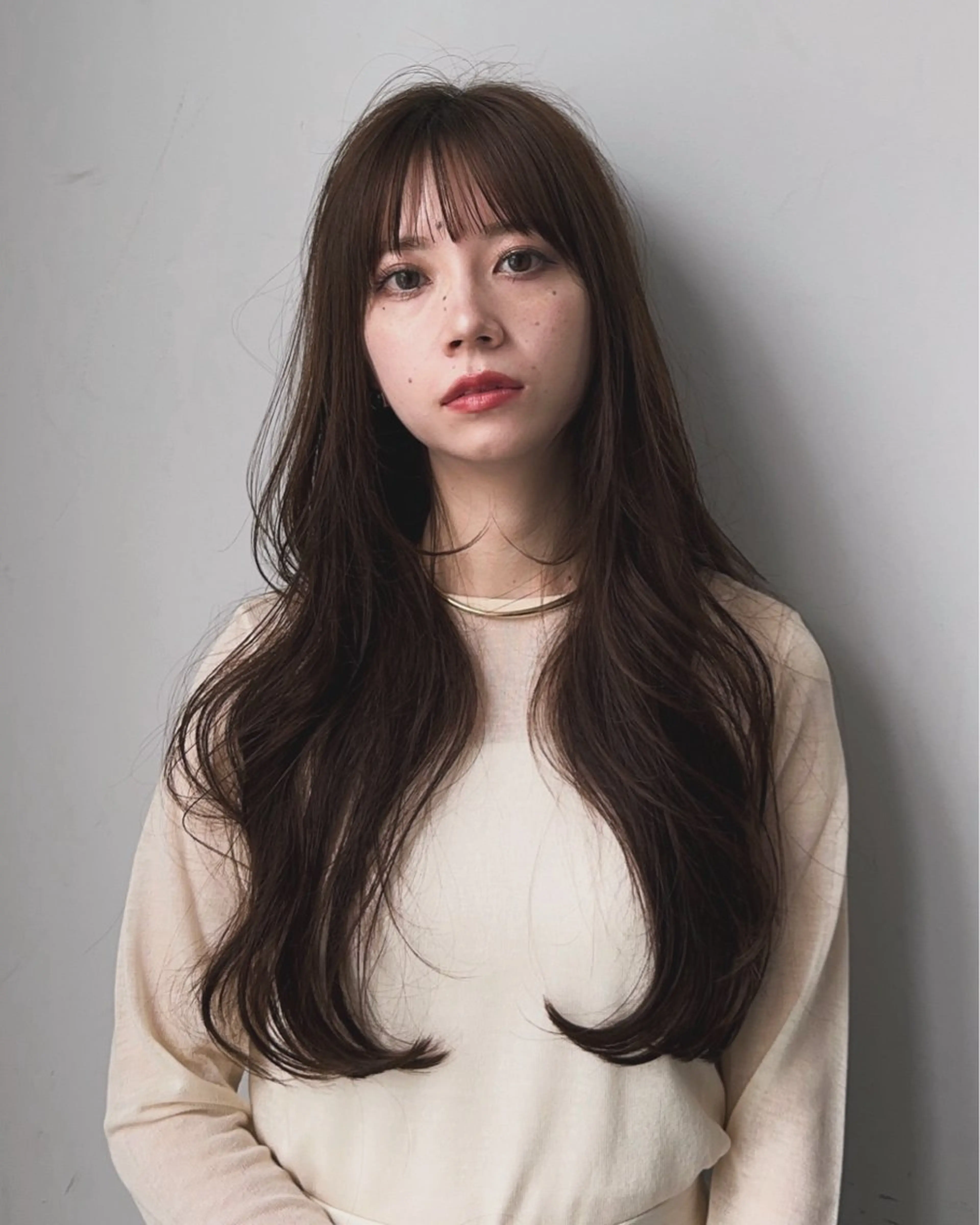 ロング カット トリートメント レイヤー/顔周り カット/松岡 祥利のヘアスタイル