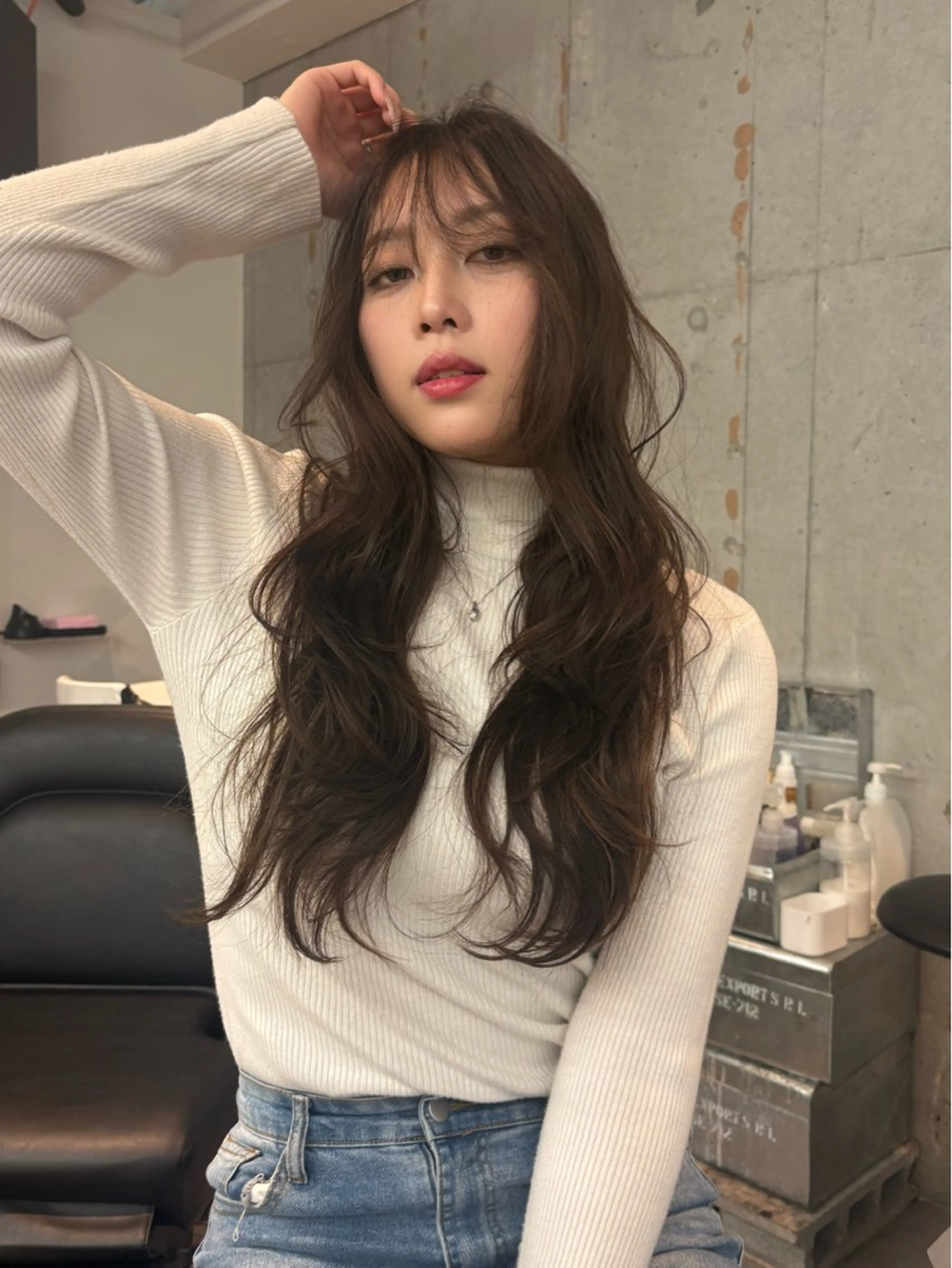 ロング カラー 中島 祐希のヘアスタイル