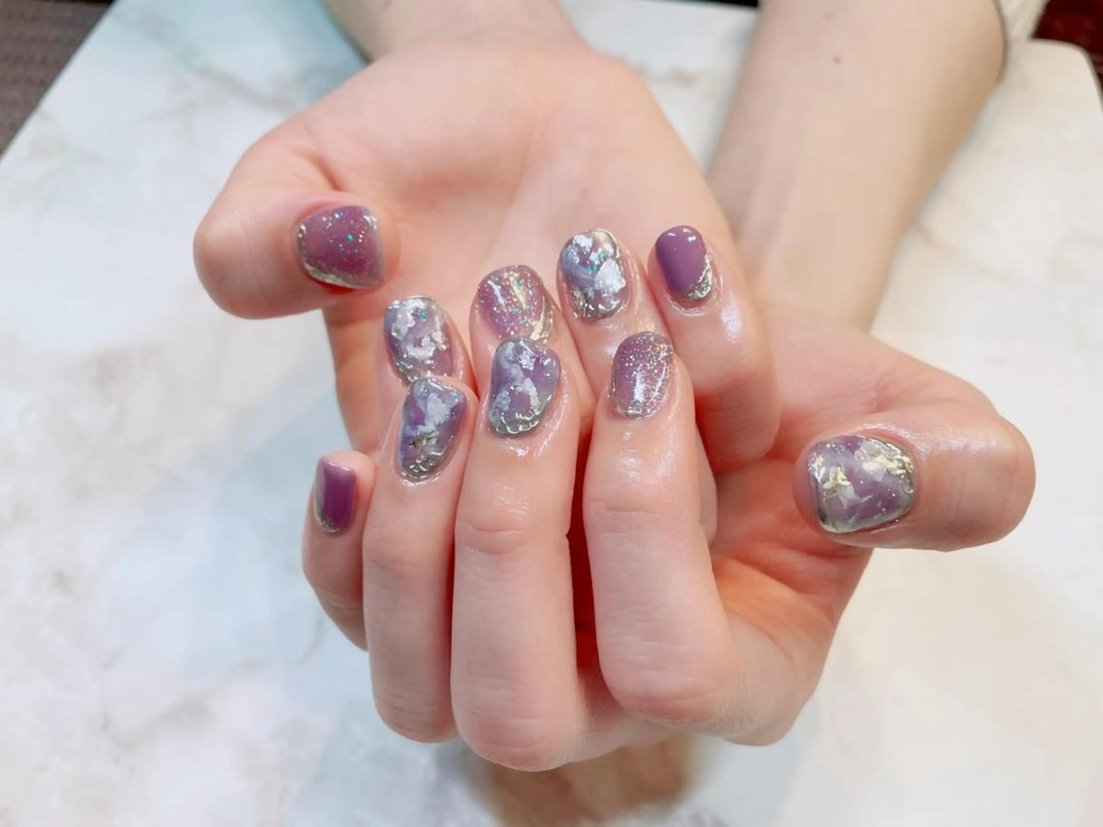 ネイル アートネイル ジェルネイル ニュアンスネイル パラジェル Nailist Honamiのネイルデザイン