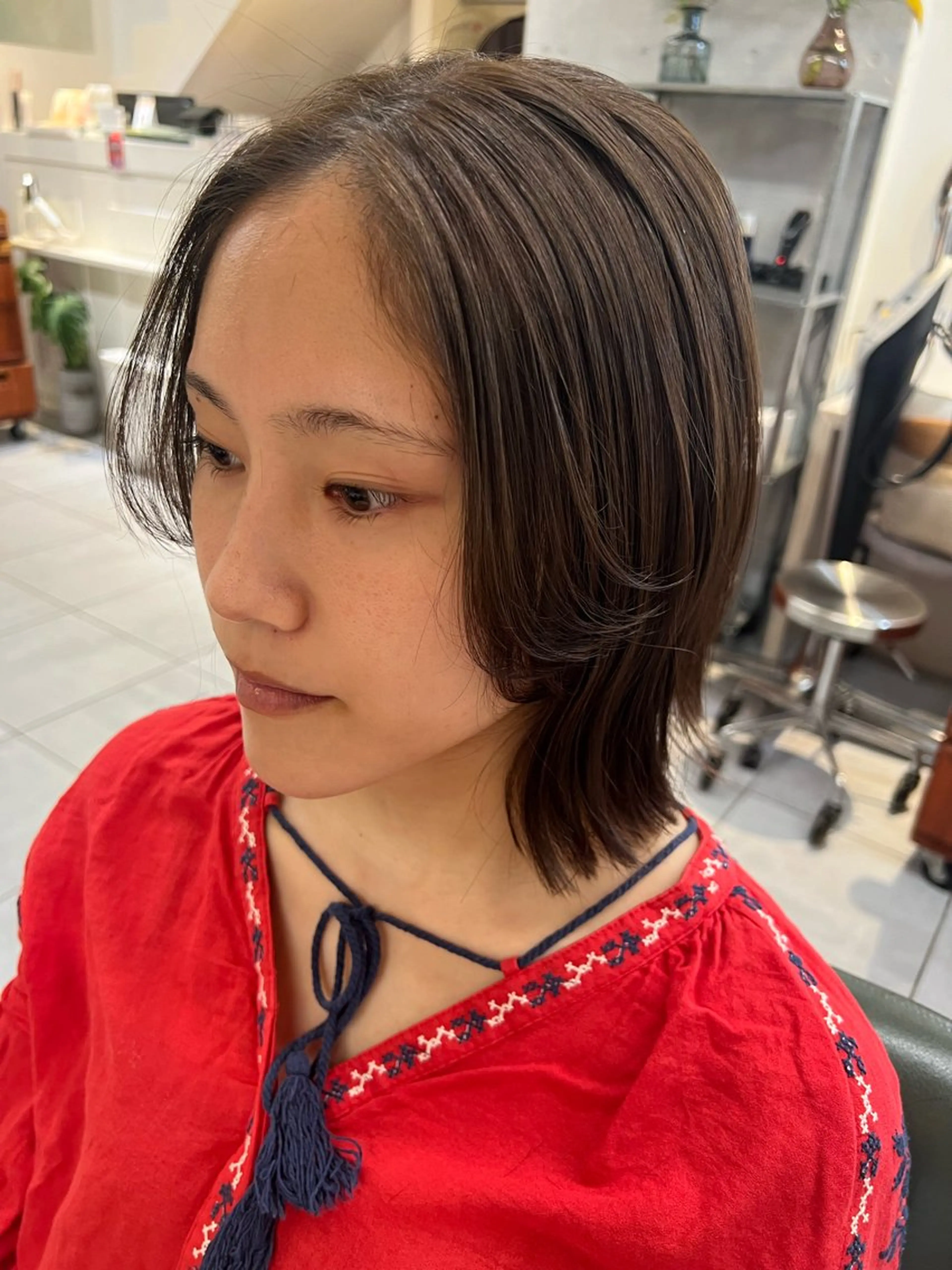 ミディアム ヘアアレンジ カット 縮毛矯正 🌷山田 有友名🌷のヘアスタイル