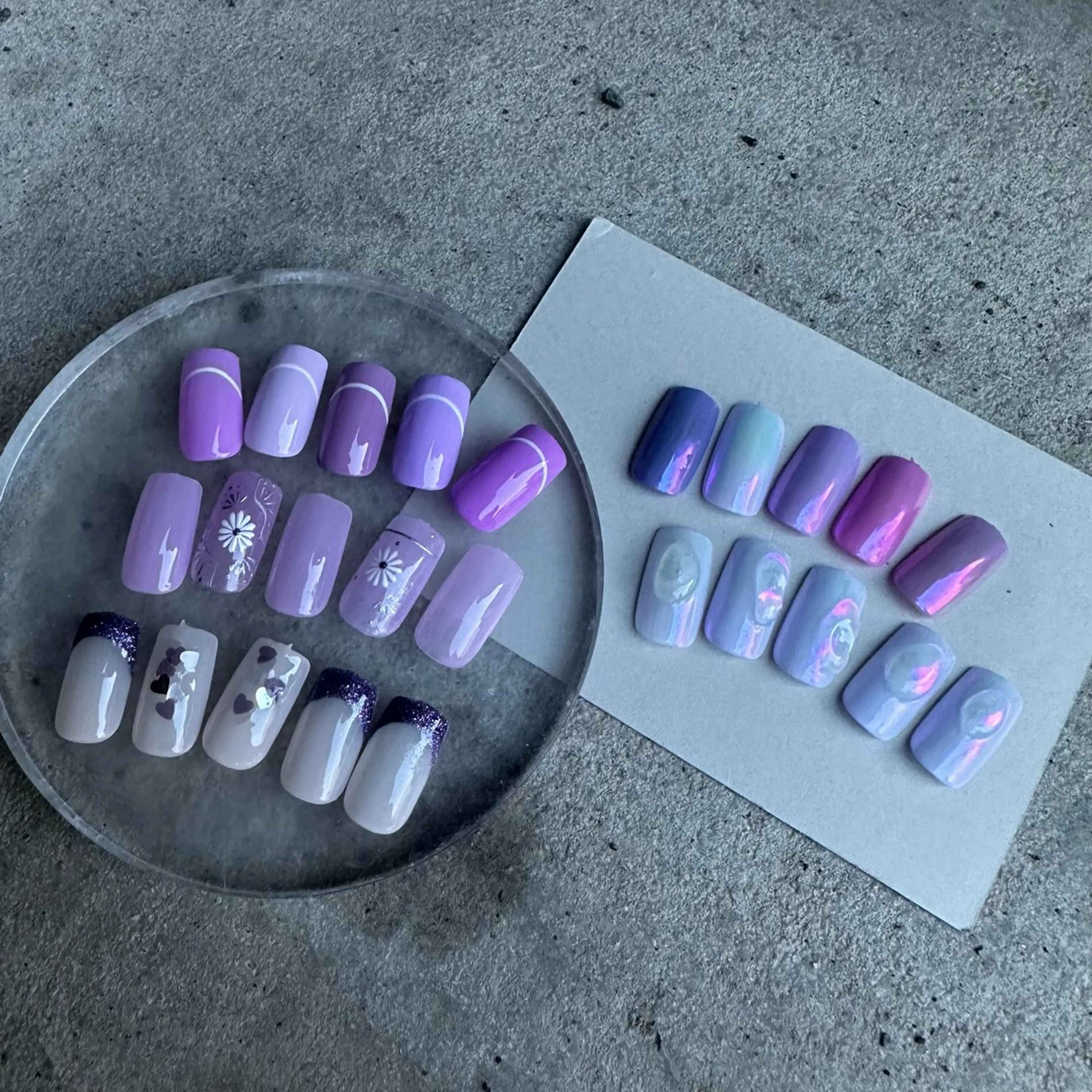 ネイル アートネイル パープル Rommy Arisaのネイルデザイン