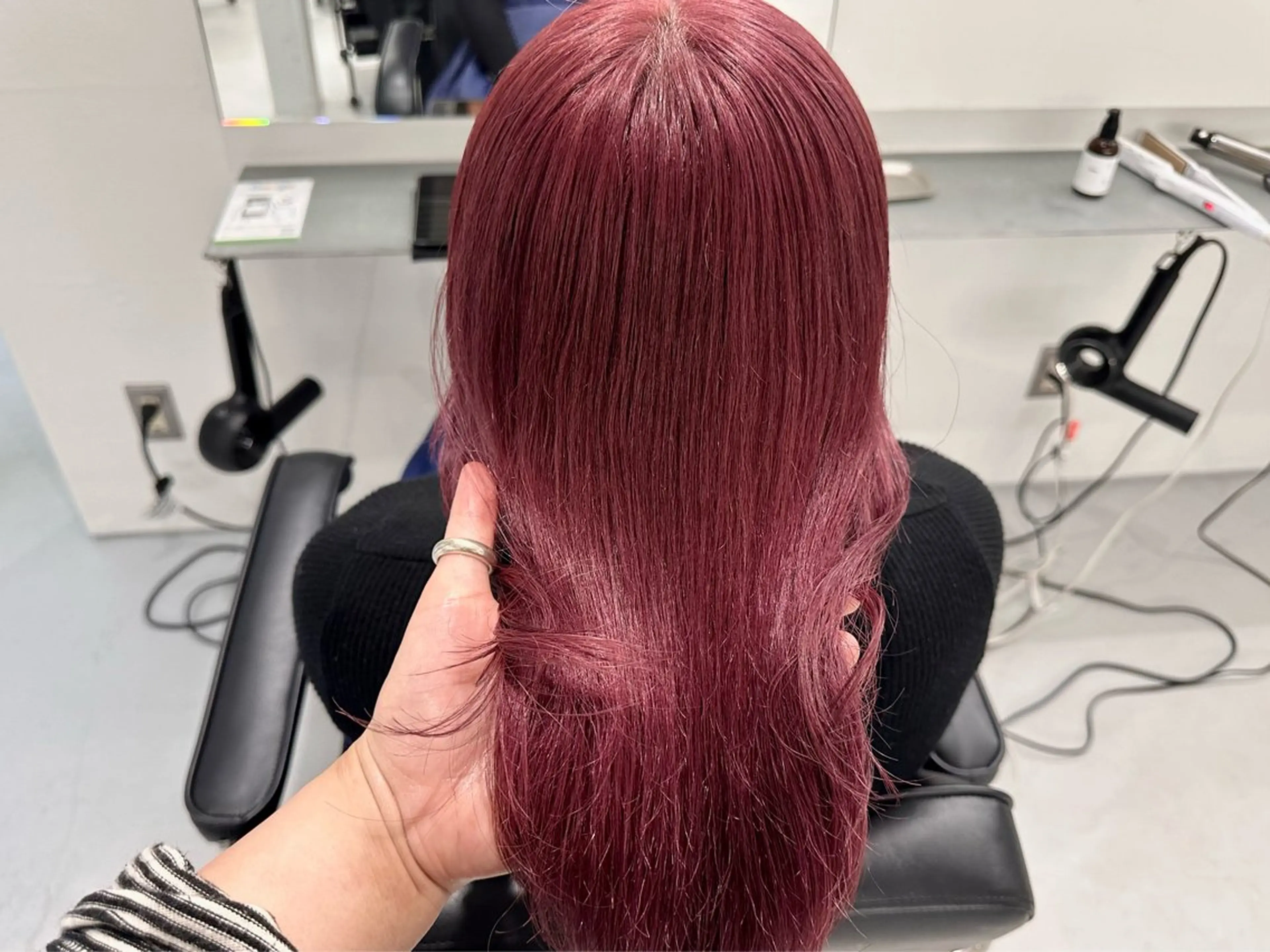 ミディアム カラー ヘアカラー トリートメント ピンクベージュ/新潟 万代/高橋桃葉🍑のヘアスタイル