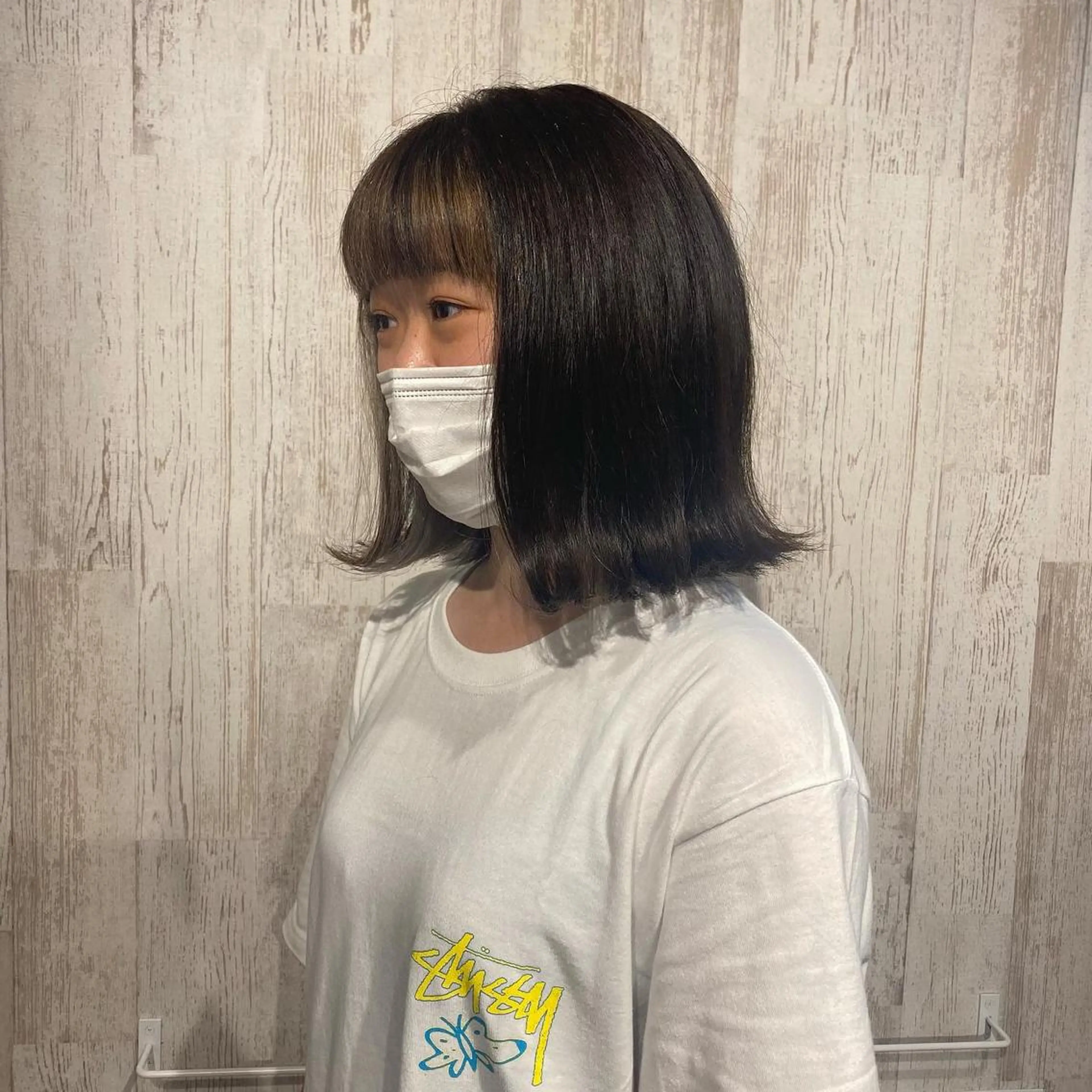 ミディアム カラー 大場 優のヘアスタイル