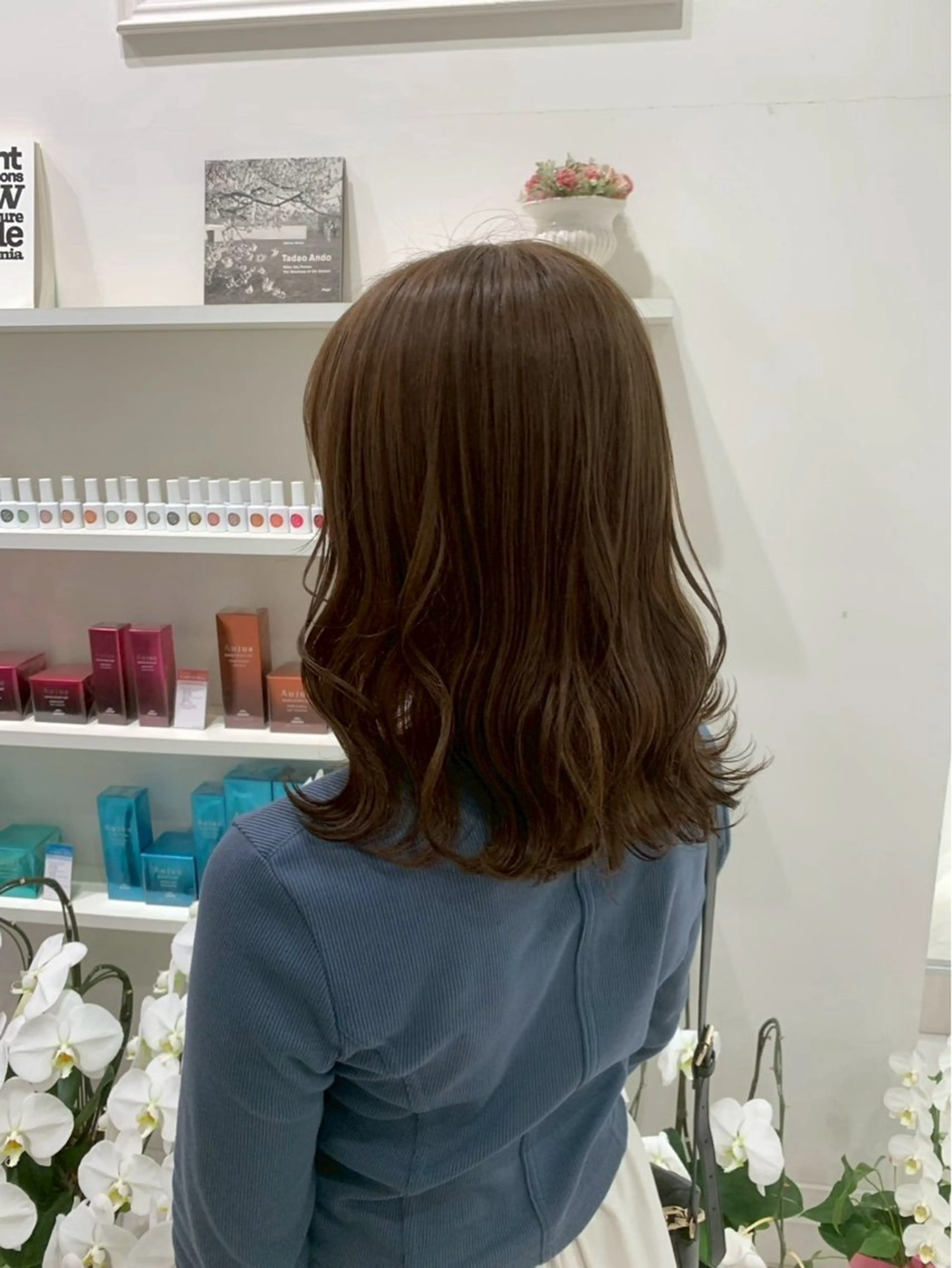 ミディアム カラー ParveMix 楠本結菜のヘアスタイル